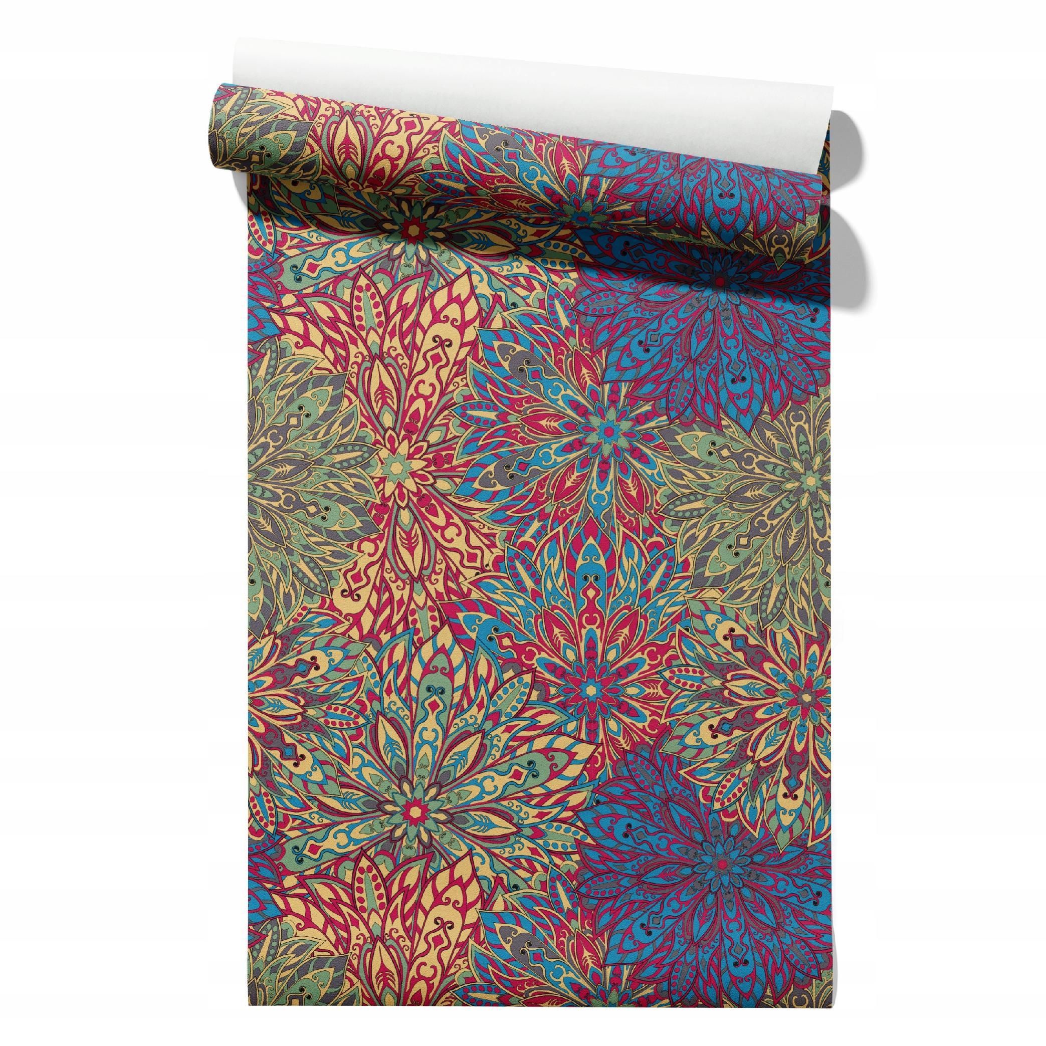  Wallpaper non-woven fabric pastel cherries wallpaper in a roll 50cm x 6,1mb