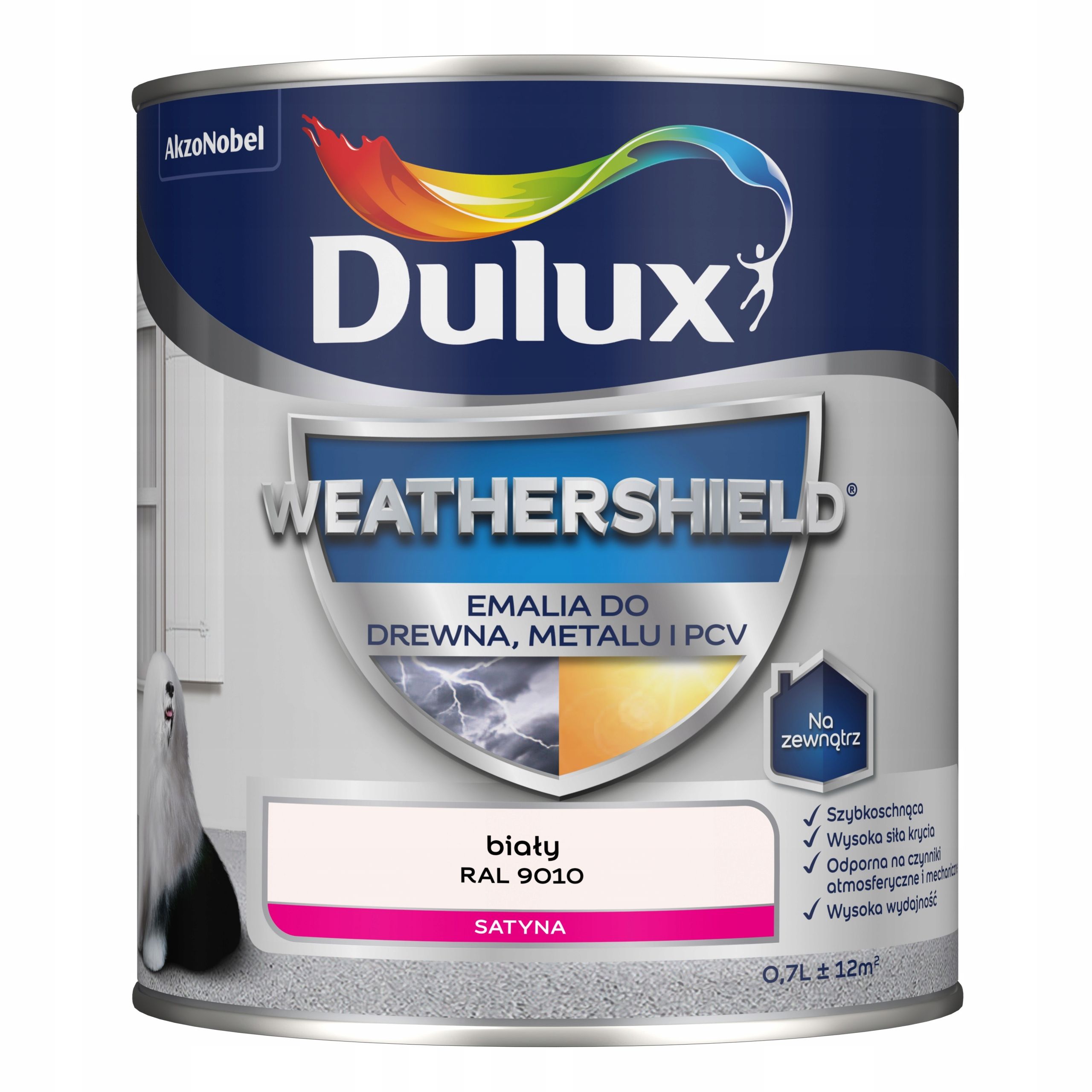  Dulux weathershield smalt na dřevo kov i pvc brazowy ral 8011 0,7l