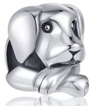  Md charms anhänger hündchen herz grau hund chihuahua steine | s925
