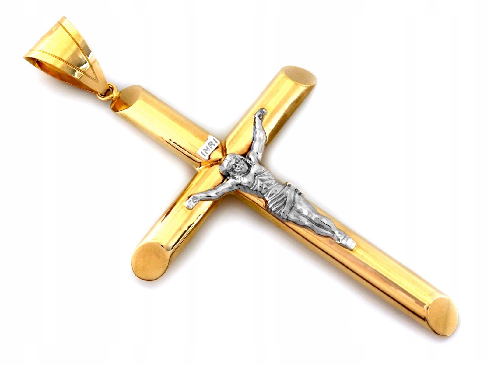 Prívesok elegantný zlatý 585 14k kríž bez kameňov váhy 1.48g za darček