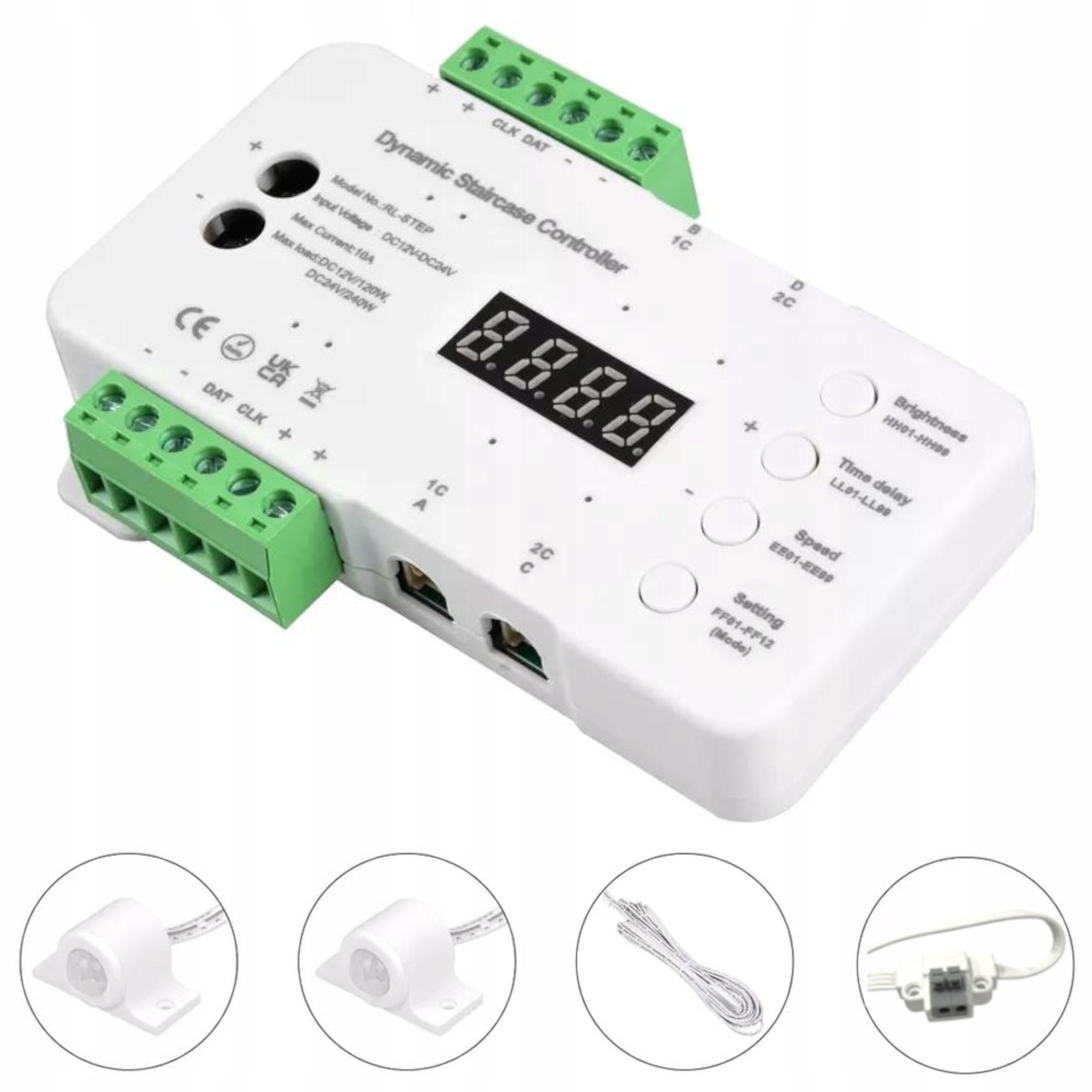 Komplektas 3x valdiklio led juostoms rgb rgbw rgbcct 3in1 zonų + juodos spalvos pilot