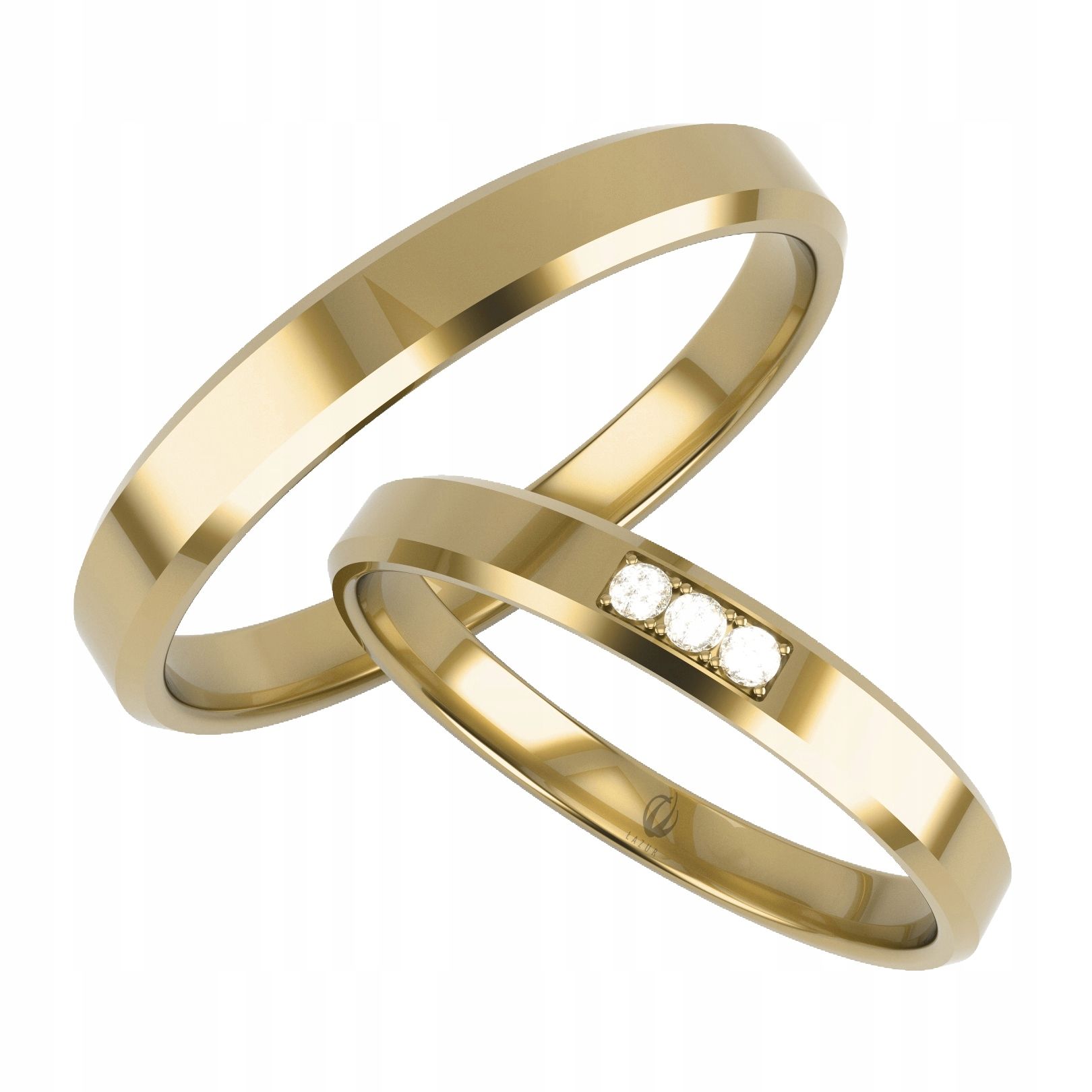  Golden eheringe mit herzmotiv pr.0,585 breite 5 mm