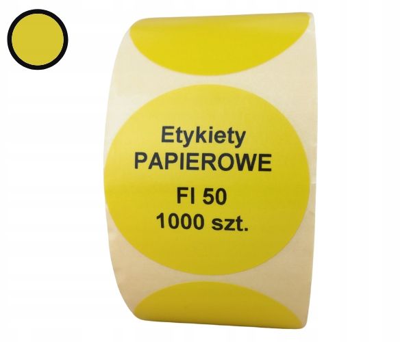  Fi 50 okrúhle červený lepiace štítky 1000