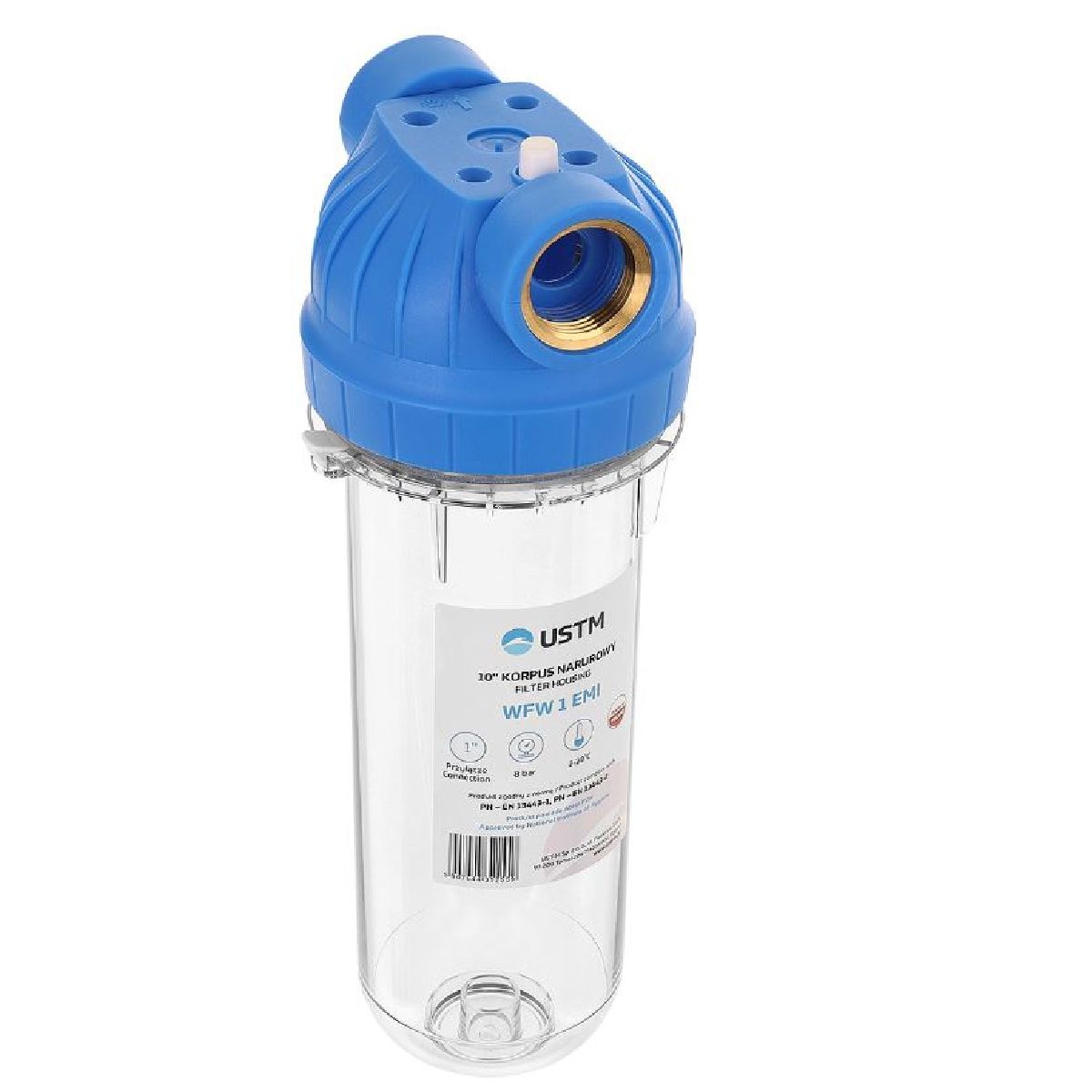  Ķermeni uz caurules 10" ustm big blue wf10bb1-2 (1")
