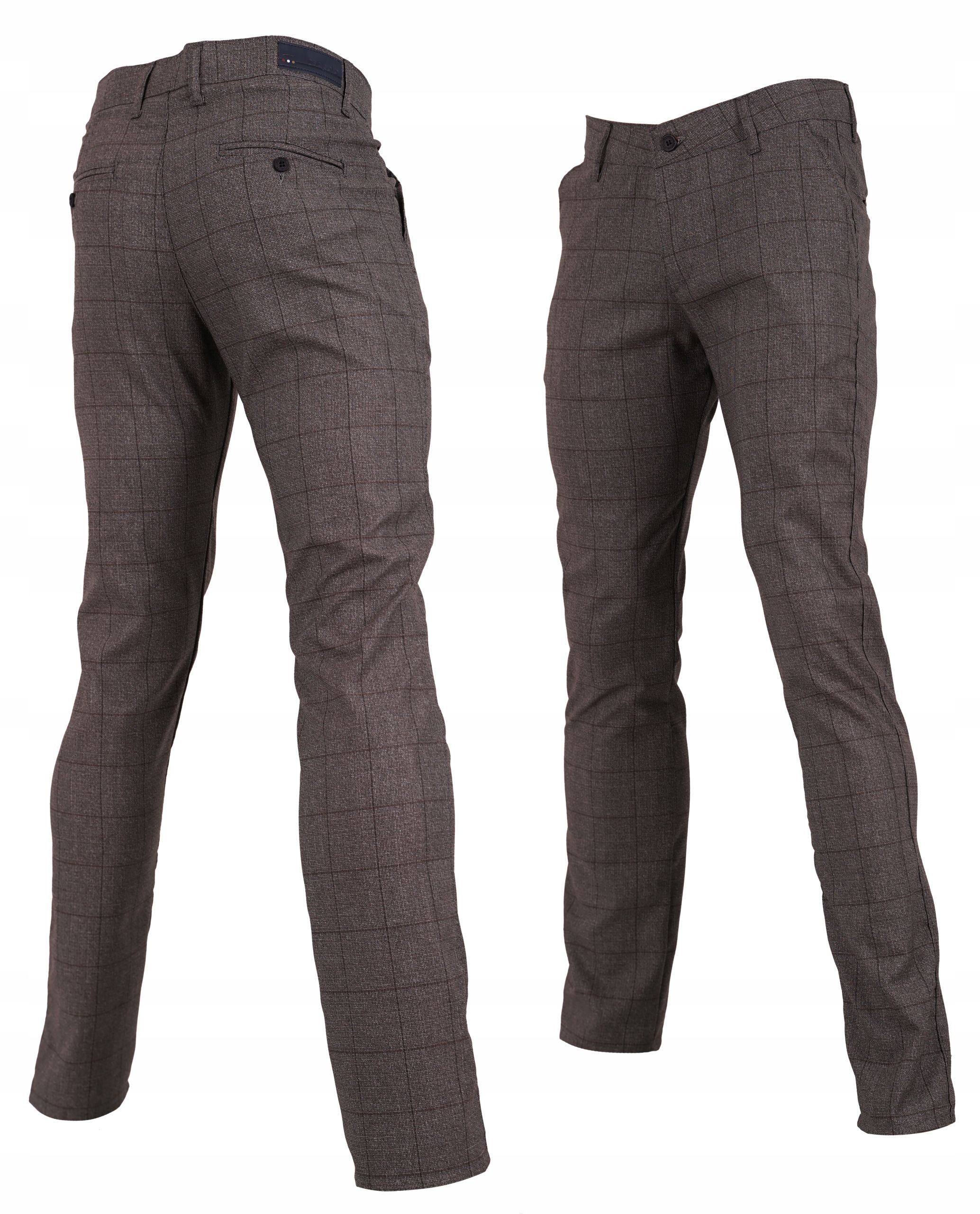  Herrenhosen kariert elegant grau 32 86-88