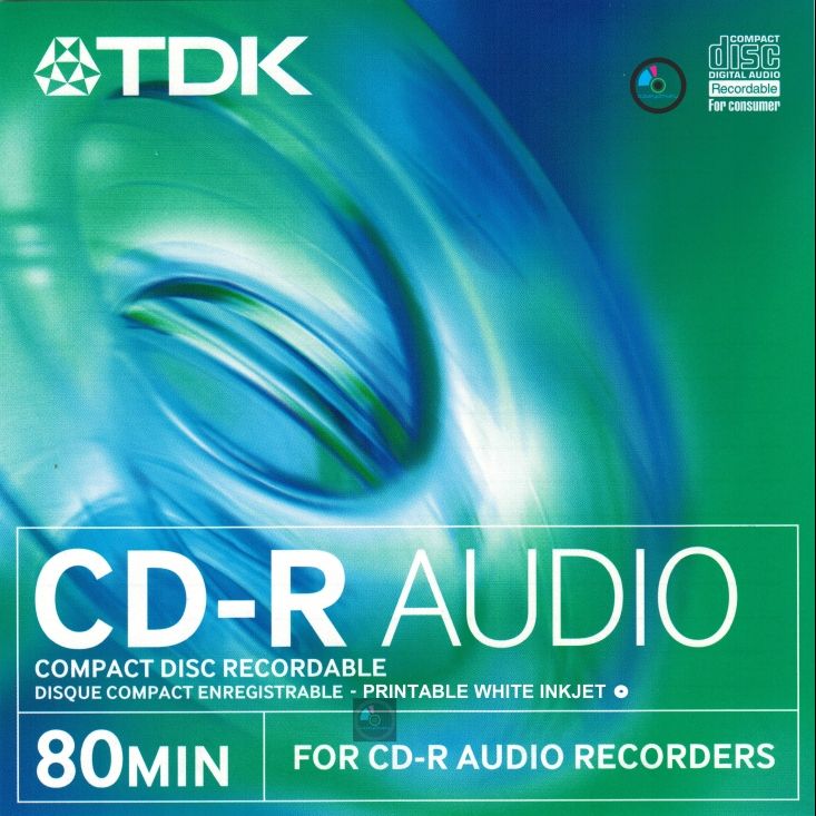 Tdk cd-r printable japan 1 tk. ümbrik cd