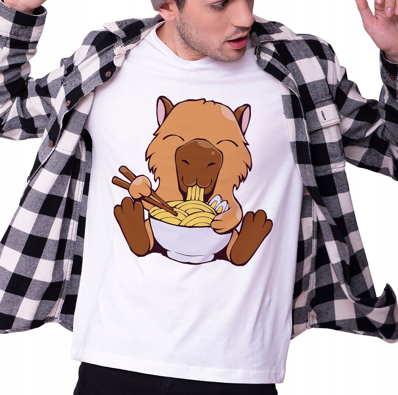  Herren-t-shirts mit kapibara lochy i drachen muster xxl