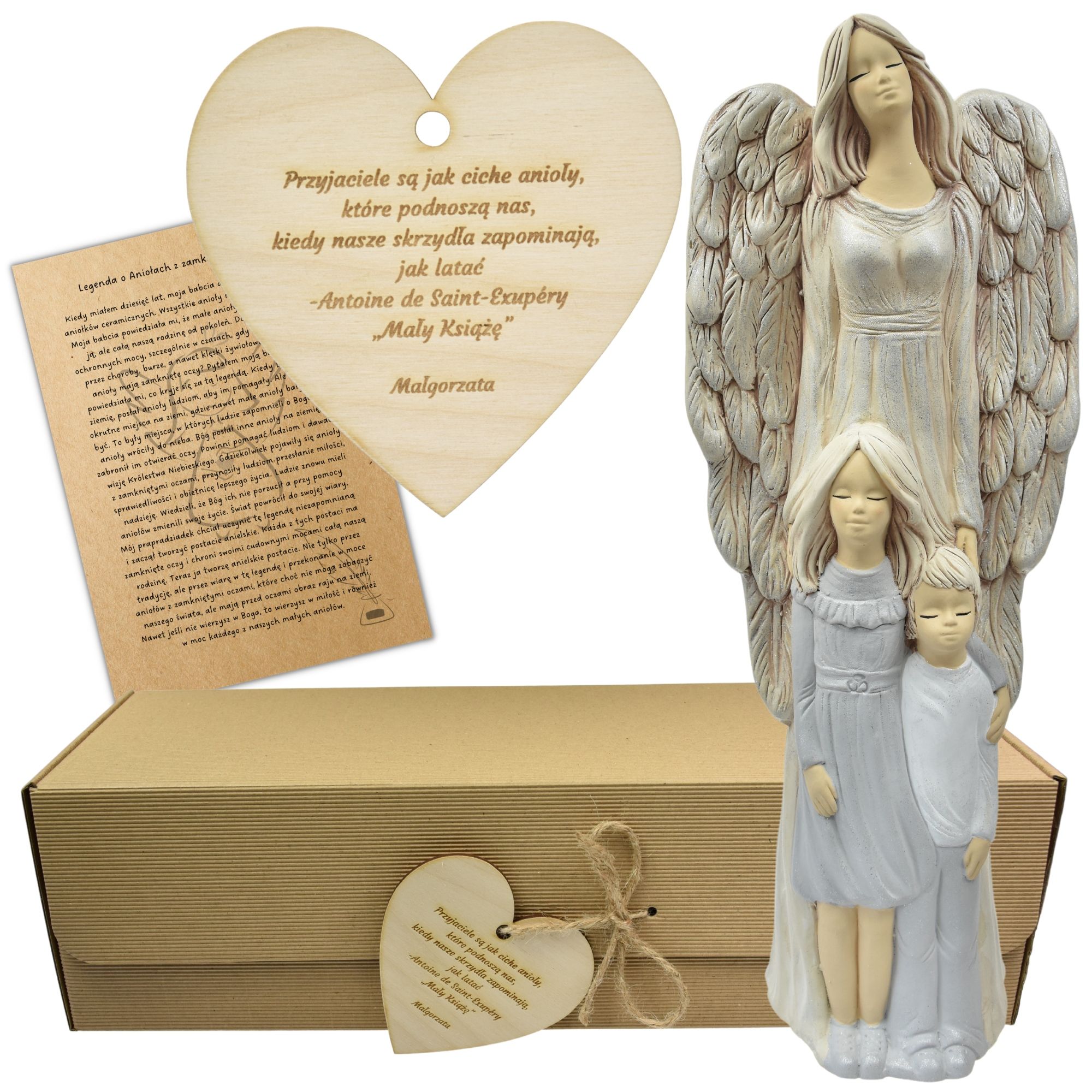  Angel figurine large adornment gift colour engraving