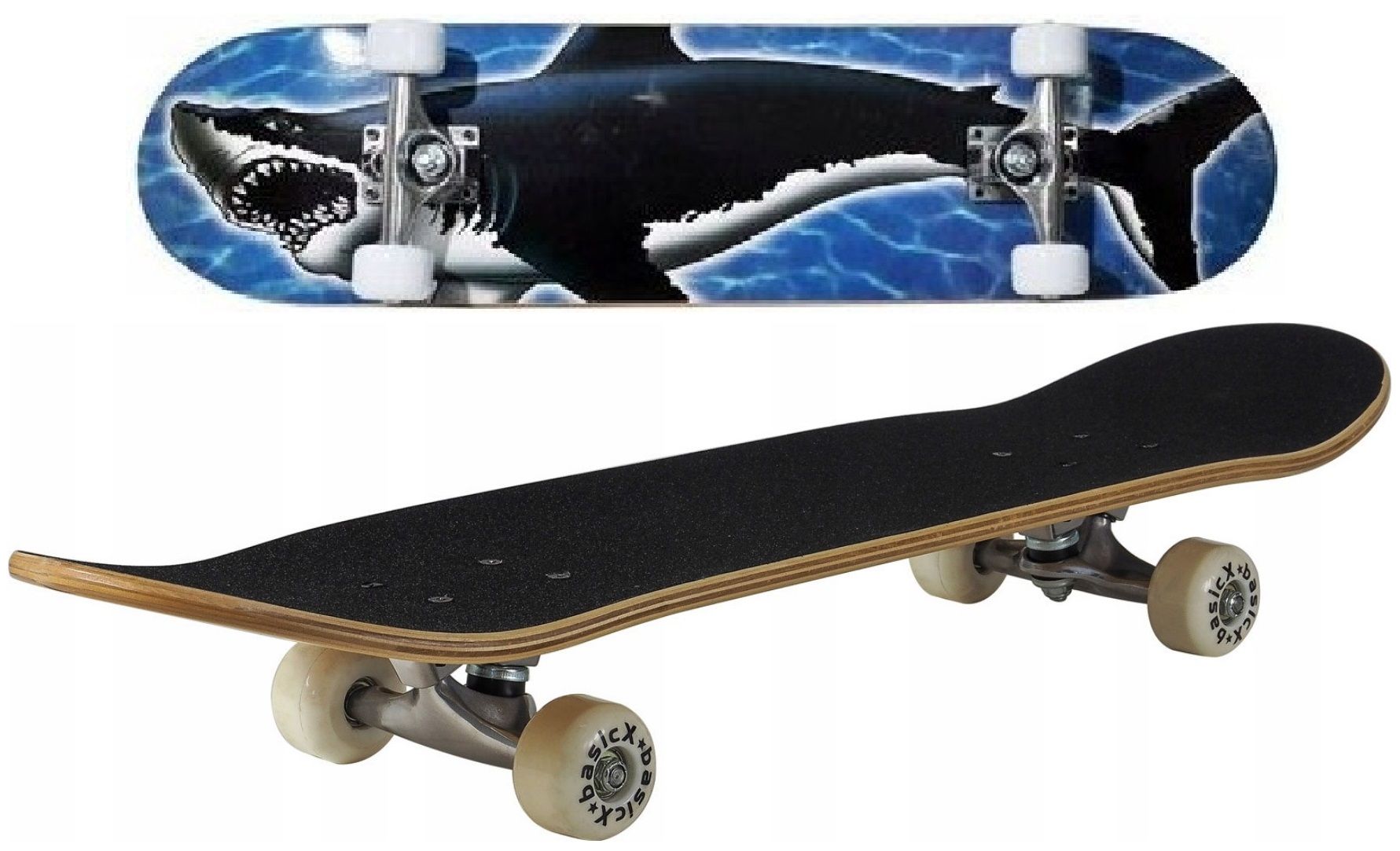  Skateboard 79 cm javor solidní 7 vrstvy abec 5 ce rada kola pryž - kouř