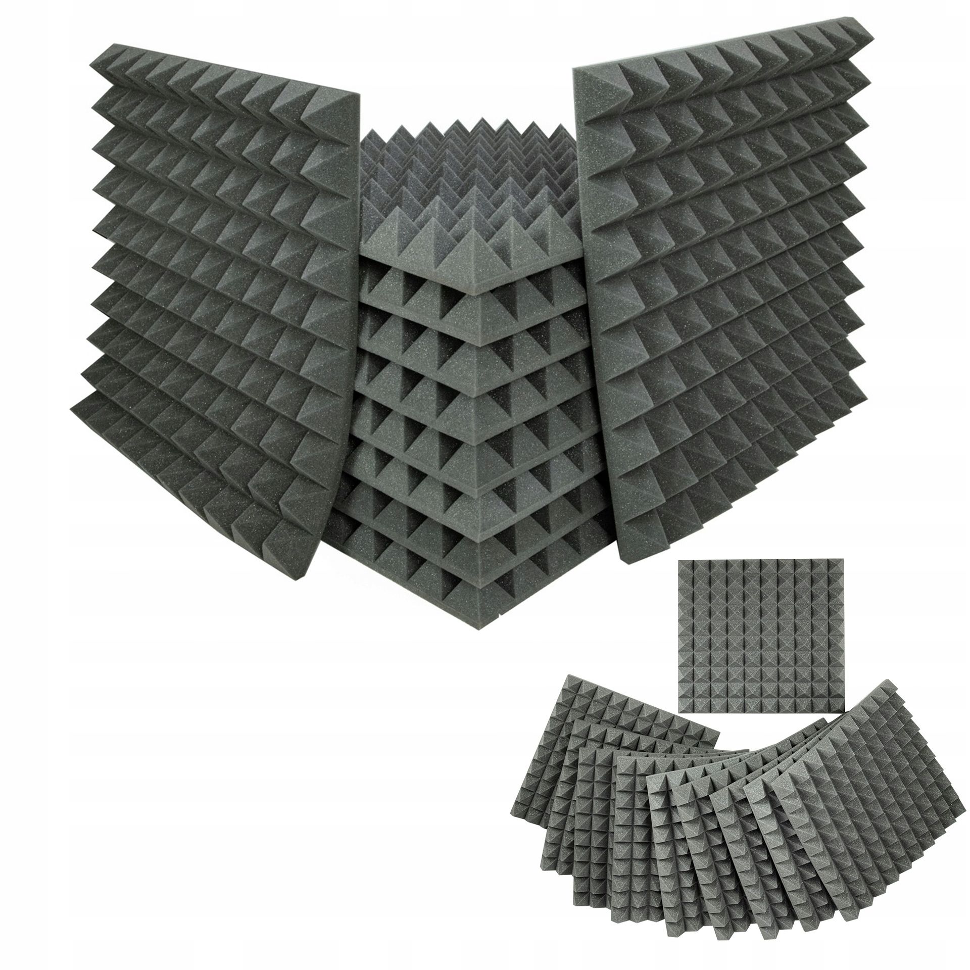  Akustinis porolonas garso izoliacijai pleištai 50x50x5cm prieškambario luboms
