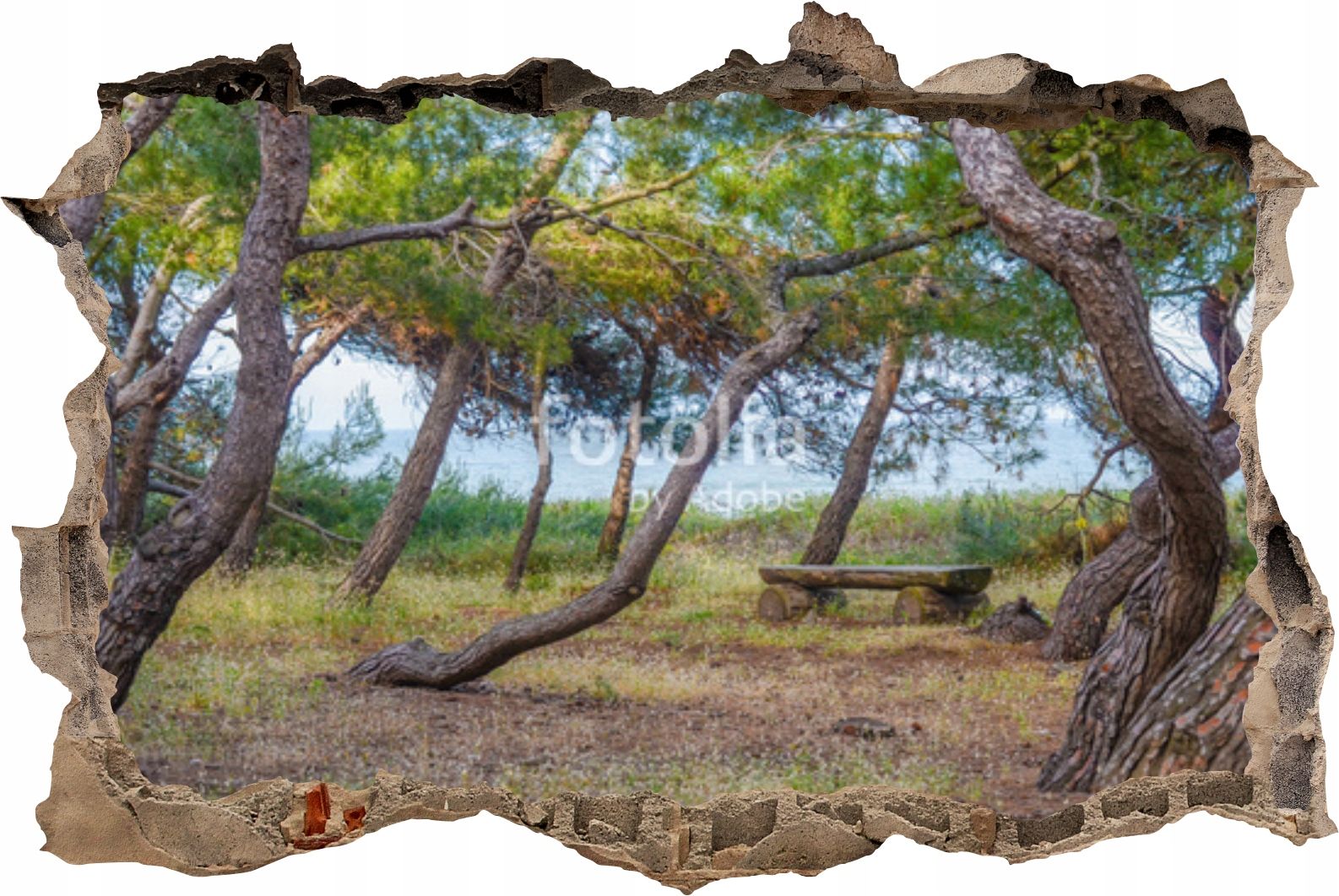  Fototapeedid auk 3d seinakleebis wodospady potok mets loodus