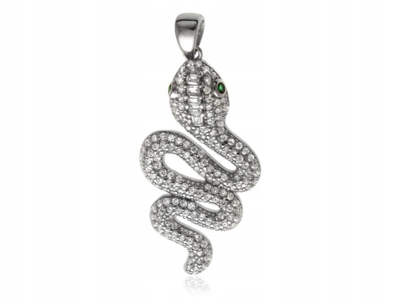  Kaelakee hõbe ripats kaelas madu zmija snake w0508