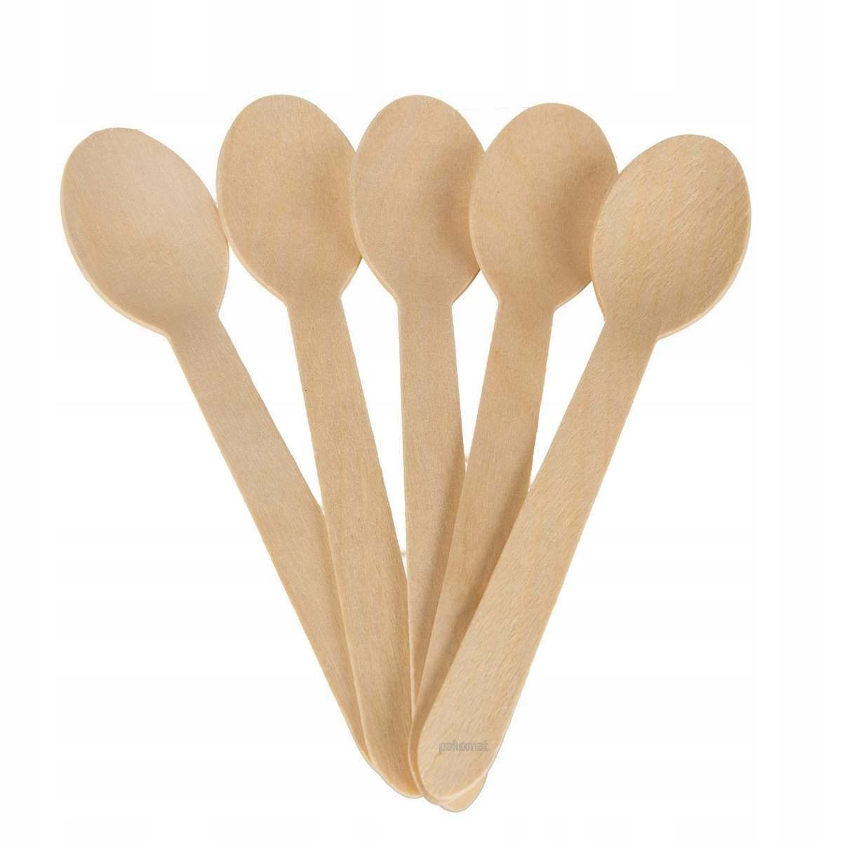  Spoons ecological small wooden biodegradable disposable a100 11cm