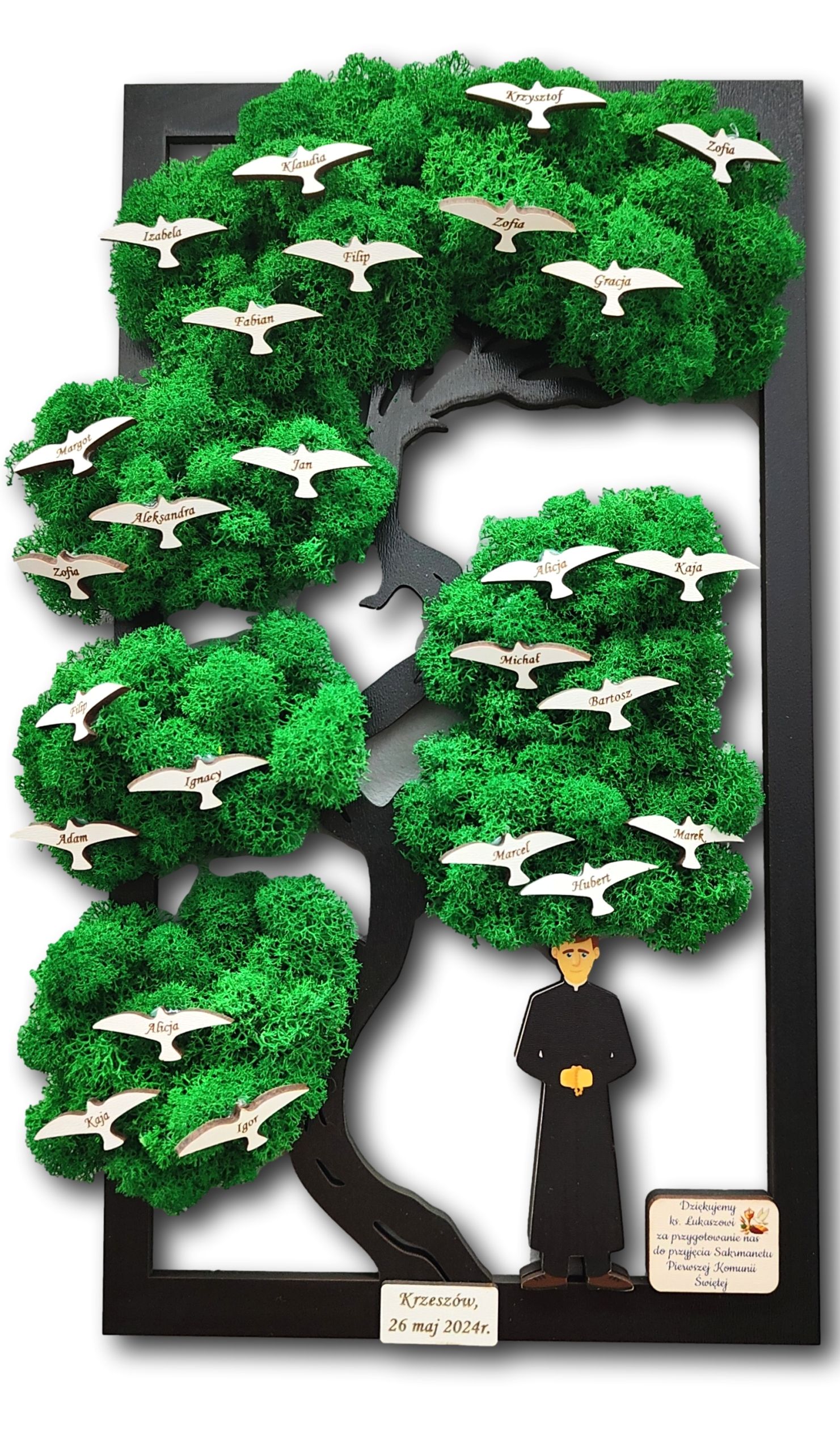  Bonsai koks sūnas paldies priekš priesteris komūnija iestiprināšanas sakraments 45x26