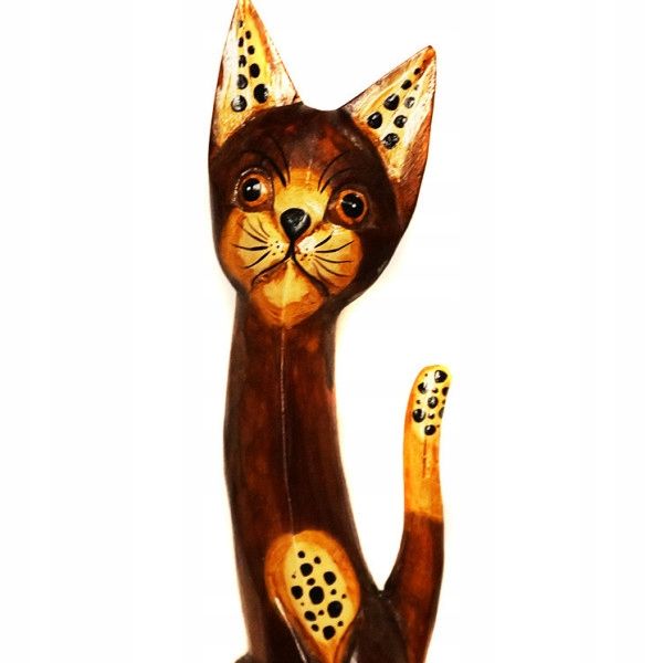  Katze kätzchen holzfigur wunderschön einzigartig dekoration oder geschenk 30cm