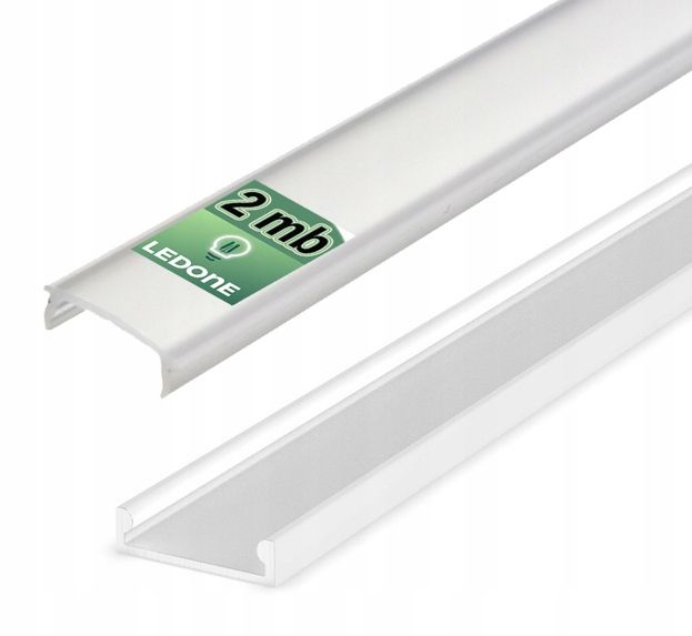  Kopa melns alumīnija profils atzina slim eco led sloksnēm 2m + kapuci