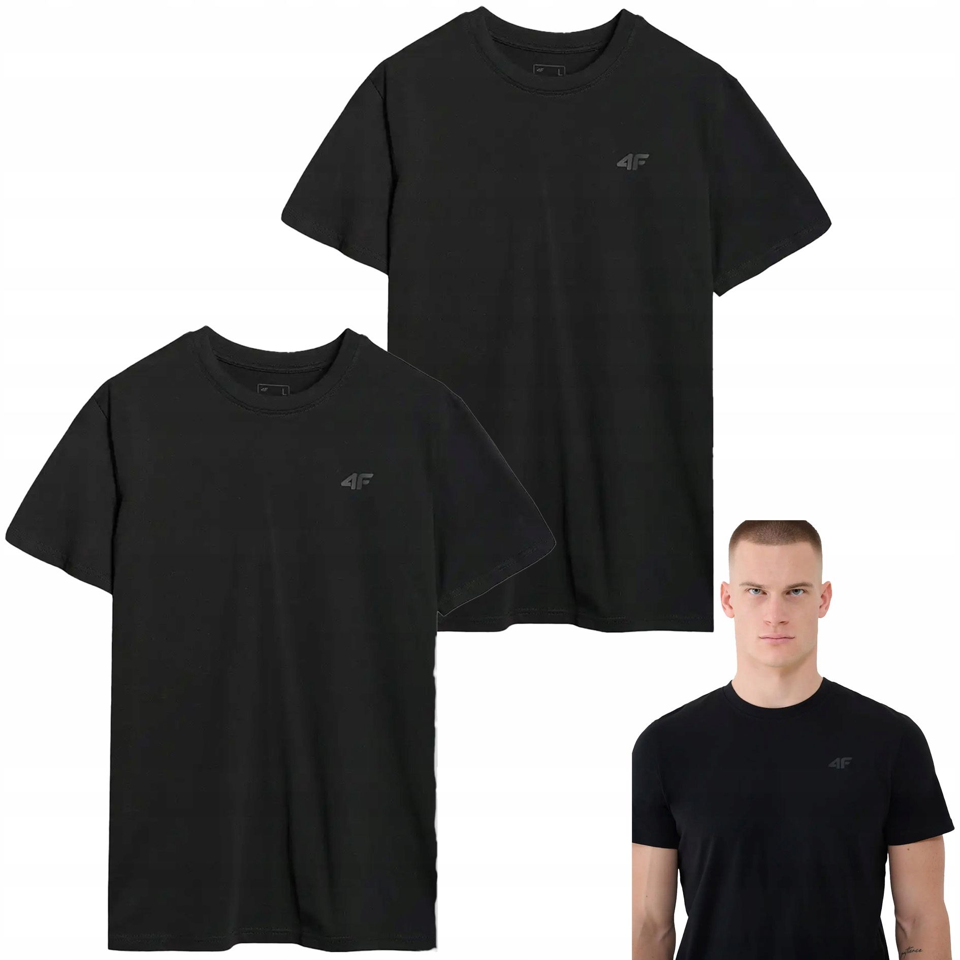  2x meeste t-särgid 4f denim puuvill t-särk suurus xl