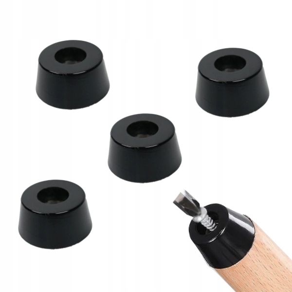  Jalad kummist ümmargune must mööbli jaoks – 25x20x13mm – komplekt 4 arvutid.