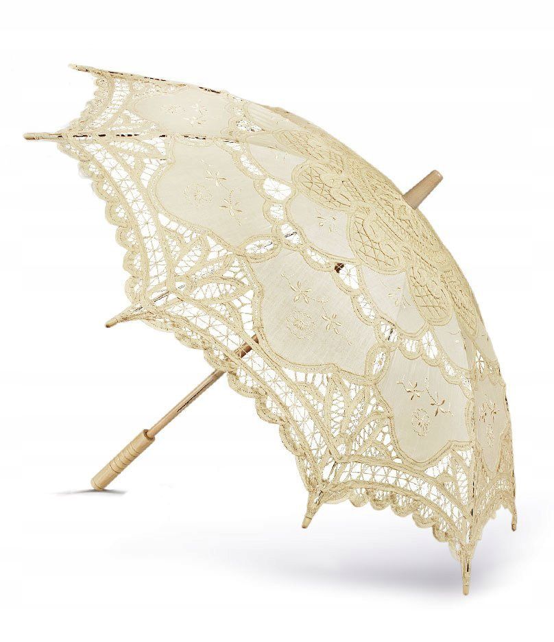 Classic lace balts mežģīņu kāzu lietussargs