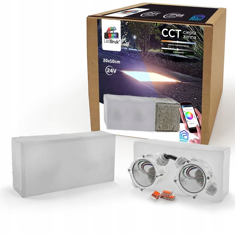  Šviečiančios trinkelės led apšvietimas į libet akropol 14x10 24v rgb + cct