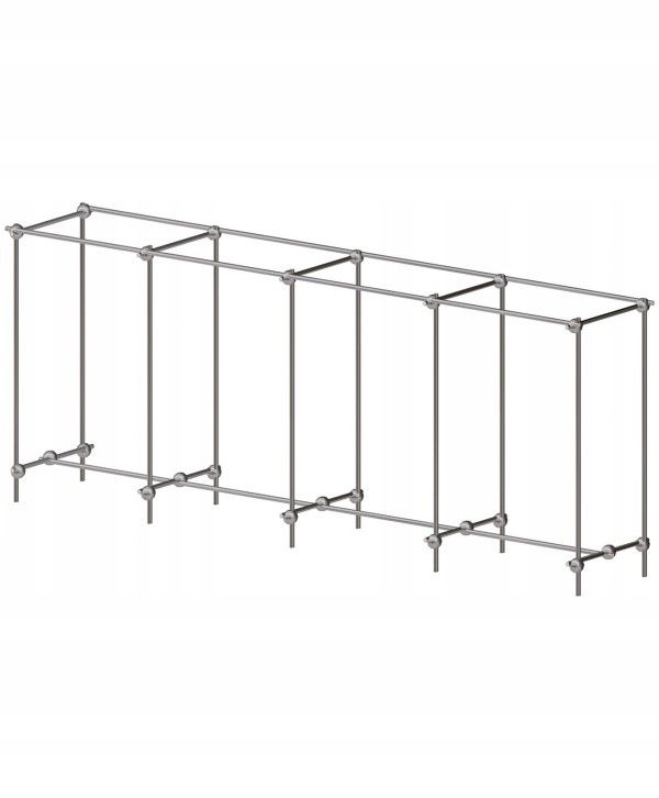  Stand with holder for clothes hangers shelf 2x1,5m