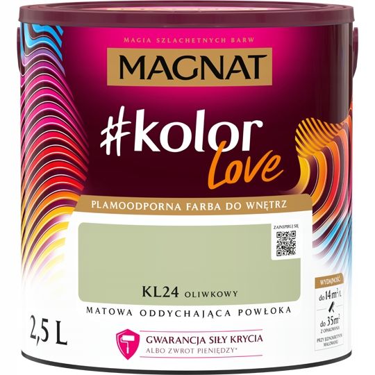  Kvėpuojanti lateksiniai dažai magnatas #kolorlove šviesa pelenų spalvos kl14 2,5l