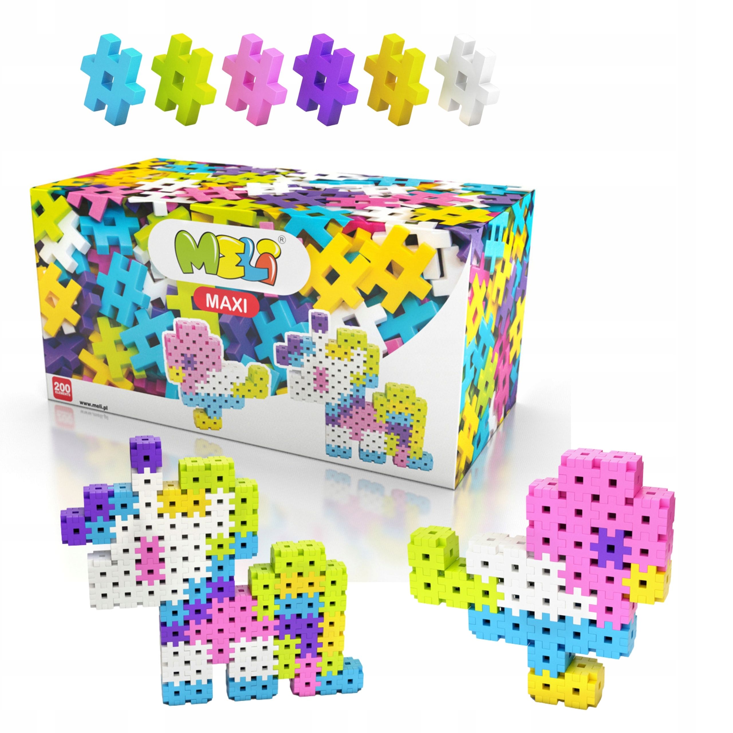  Strukturwaffelblöcke meli maxi pink 100 el rosa 3d-puzzle xxl waffeln
