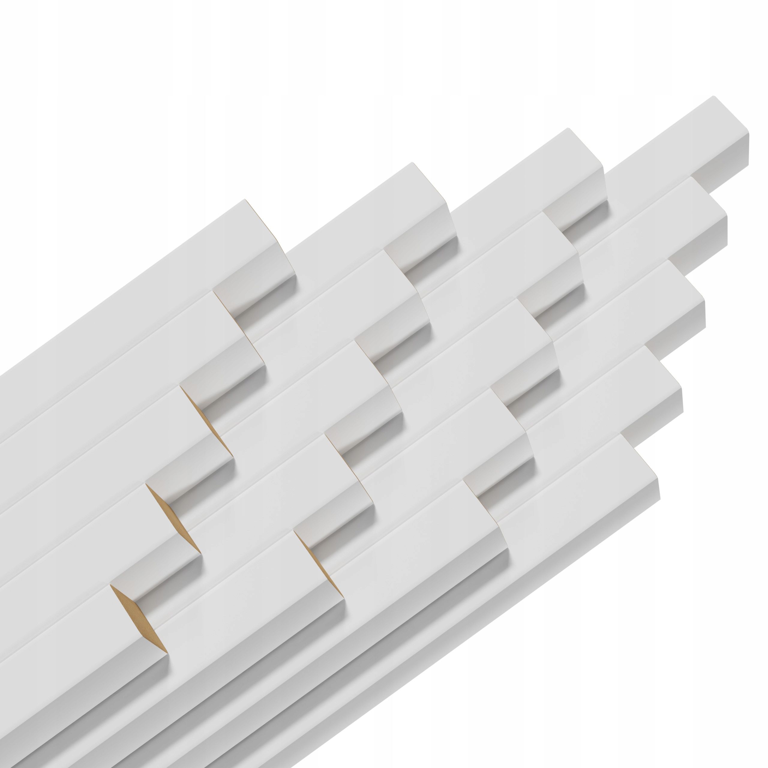  Seina liistud akustiline taldrikul plaadid valge 3d 275x6cm wotan looduslik