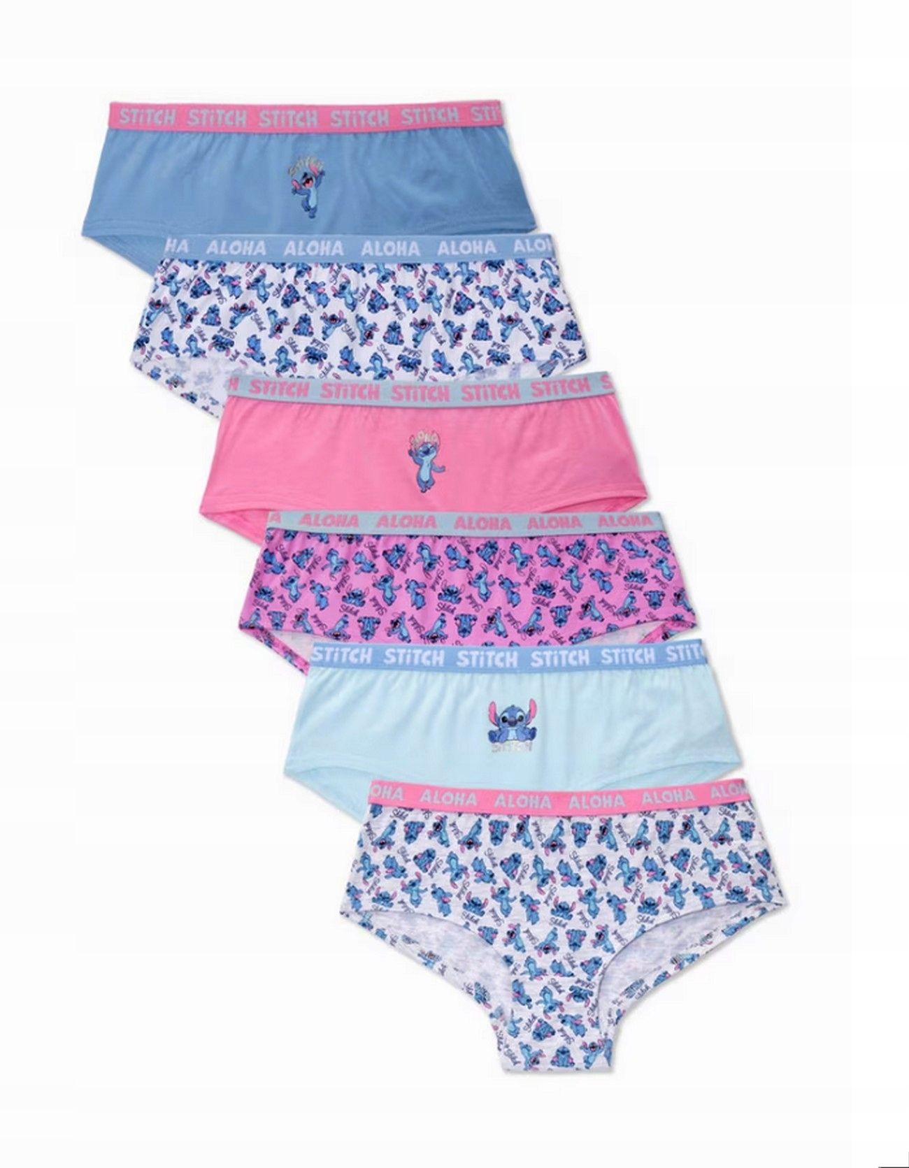  Disney stitch andzia angel panties shorts 104 primark 6 pak 3-4 year