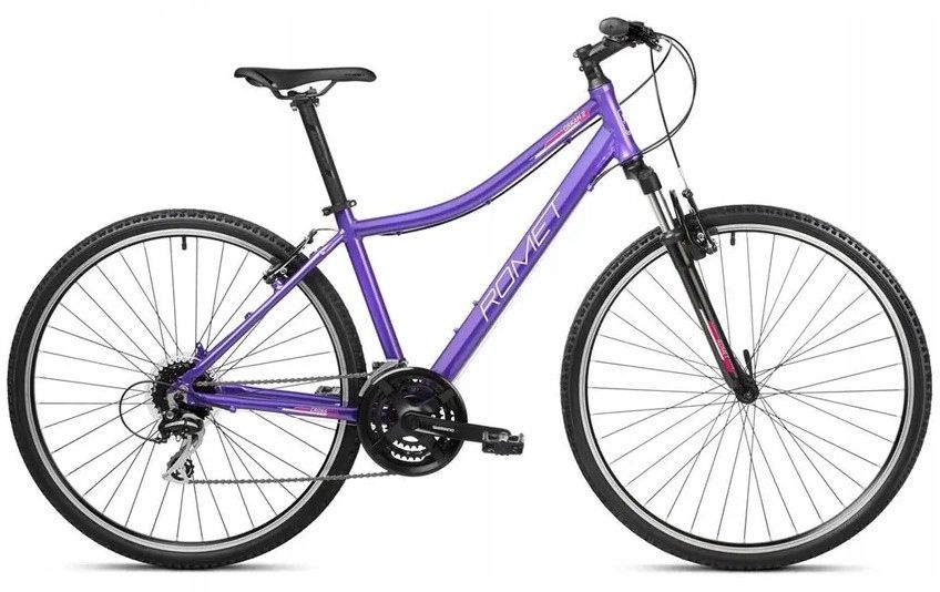  Krosinis dviratis romet orkan 2d rėmas 20 colių kolo 28 " violetinė