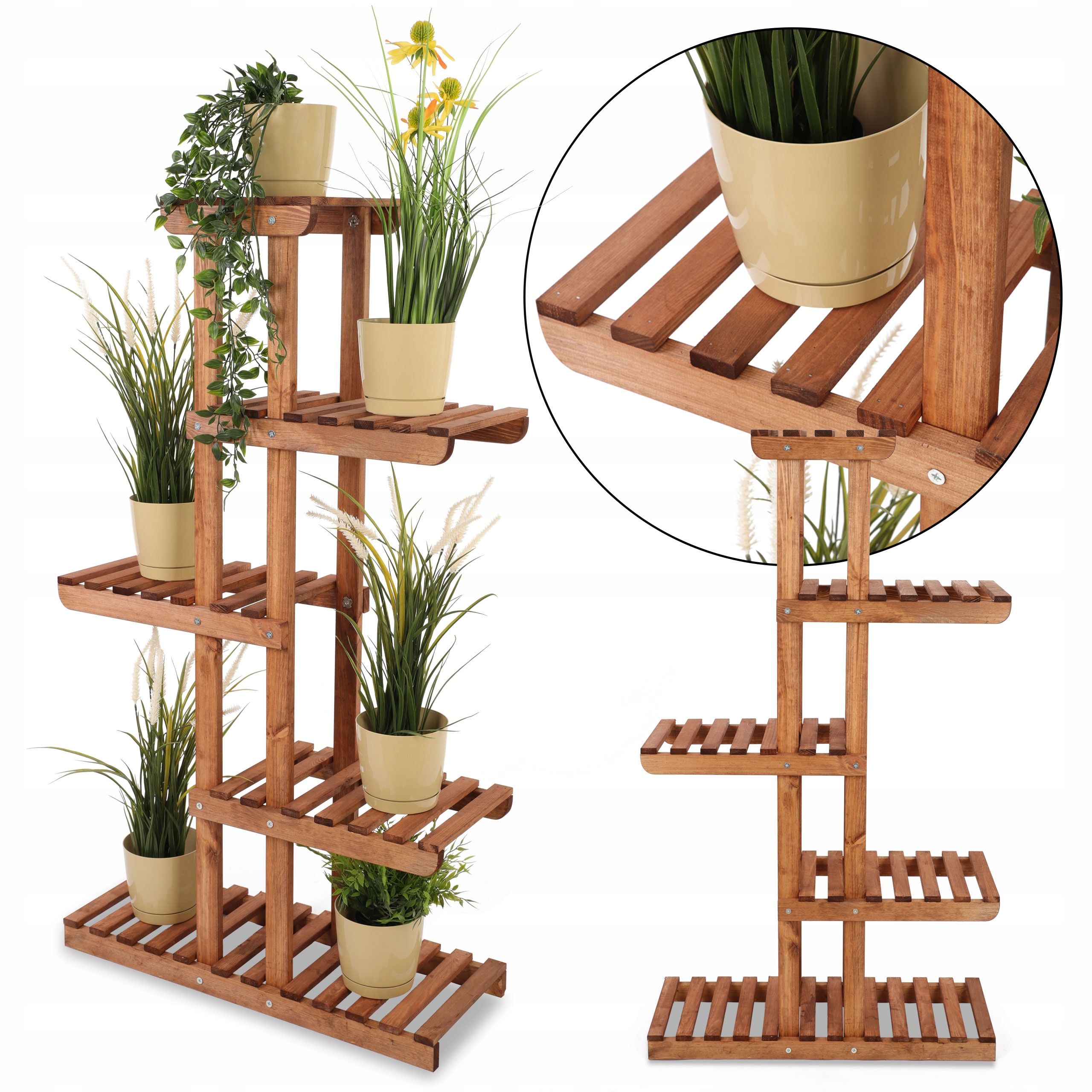  Wooden flower stand flower stand shelf for pots big durable eco