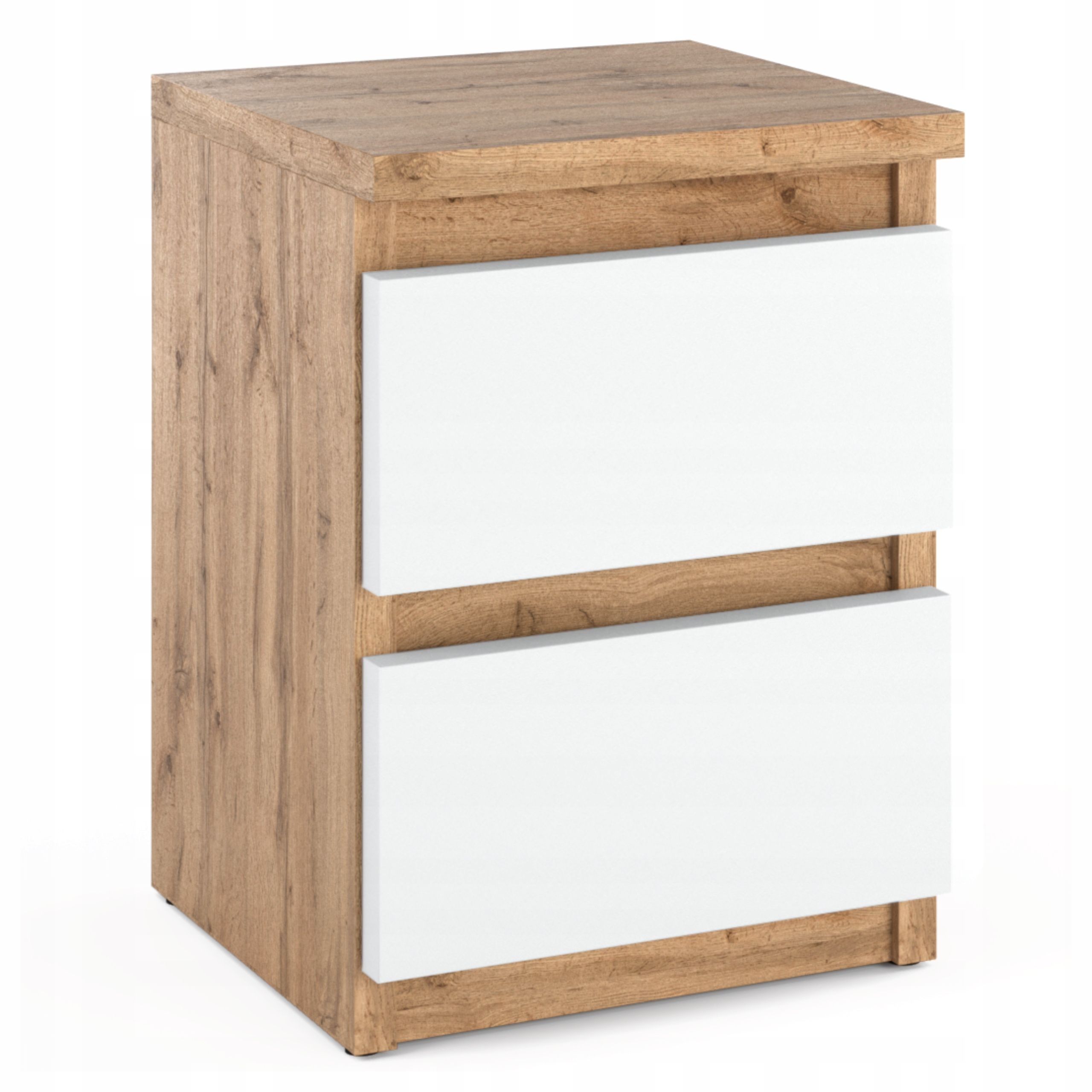  Naktinė spintelė juodos spalvos dab wotan 30 cm 2 stalčiai rtv lentyna miegamajam lofto stiliaus