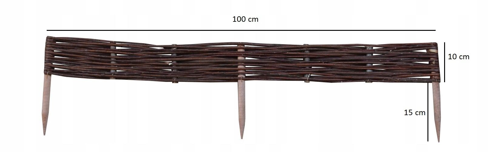  Austa palisāde h10 - l120 žogs pītas