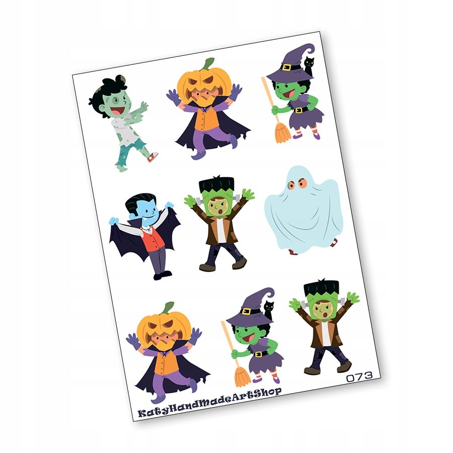  Aufkleber halloween für kinder 7,5x10,5 n203