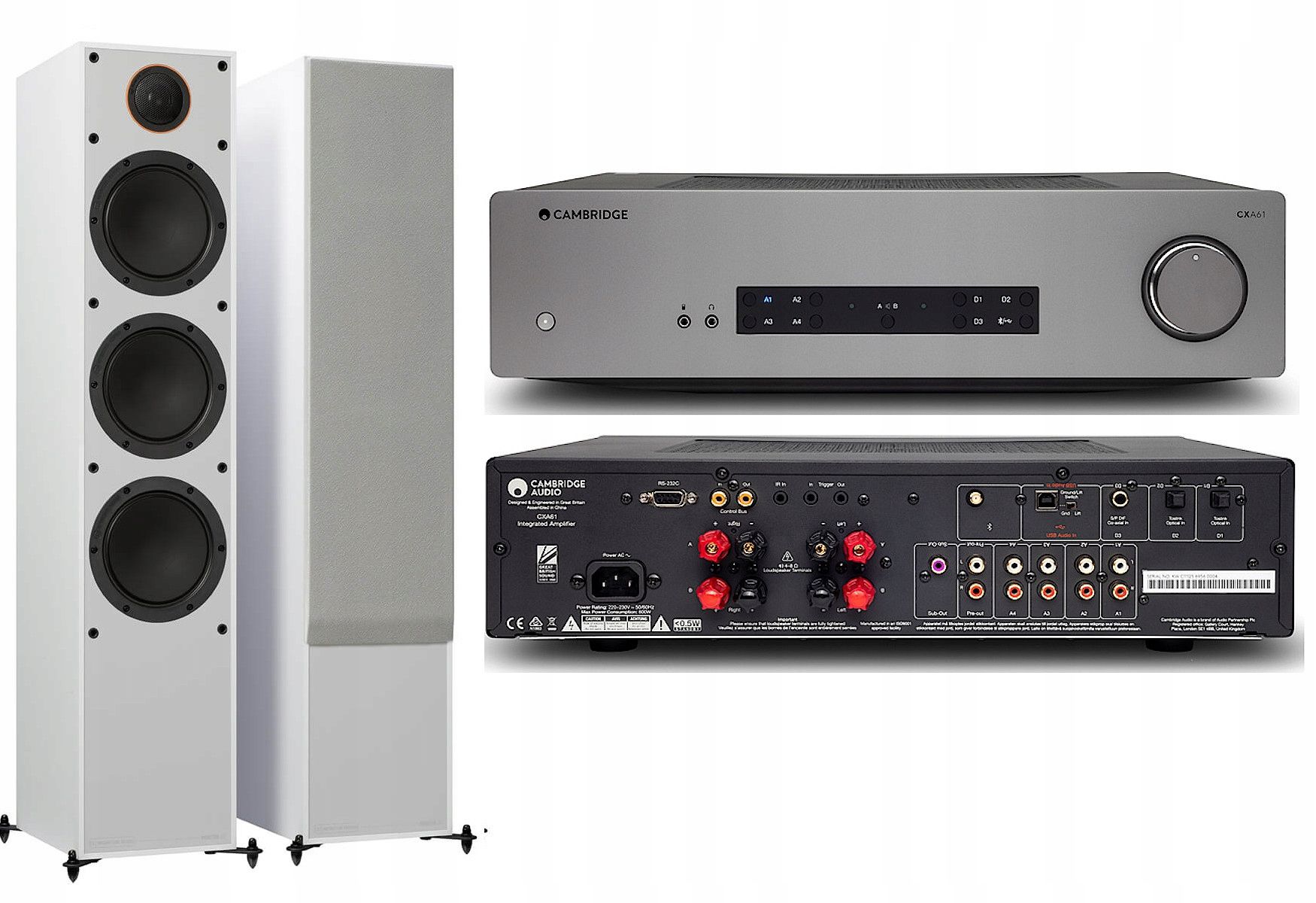  Cambridge audio- cxa61 + monitor audio- monitor 300