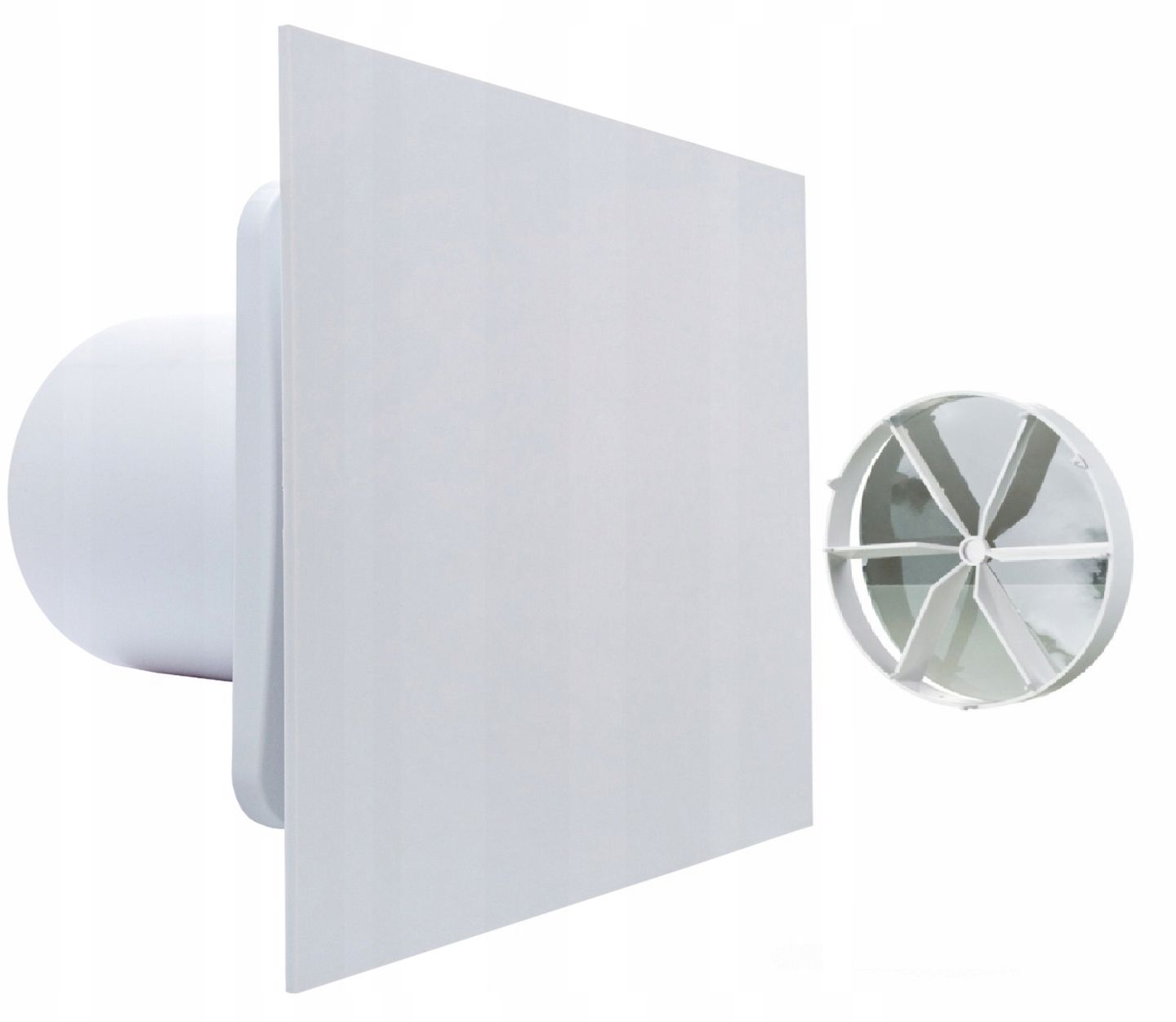  Koupelnový ventilátor domov fi125 talíř černá barva sklo polysk + zdarma zawor