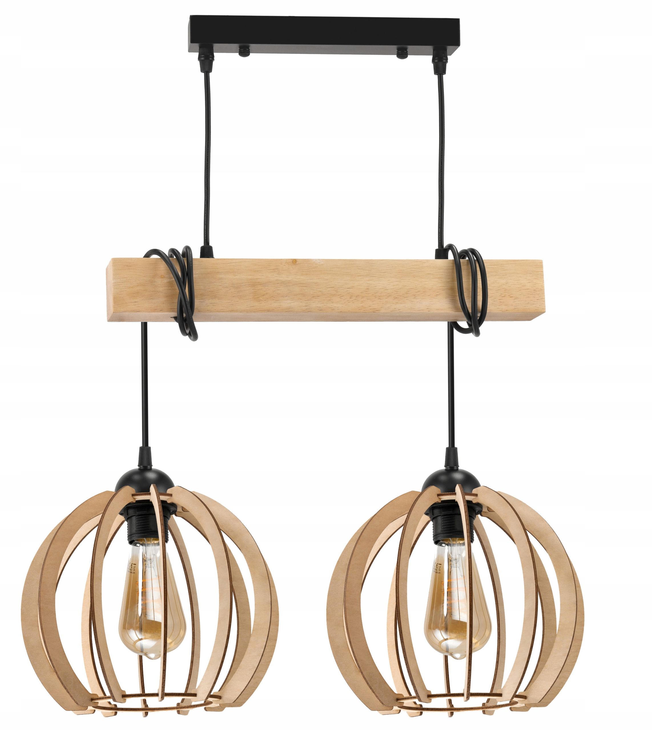  Stropné svietidlo visiace led drevený biala 3xe27 lampa amber jantár