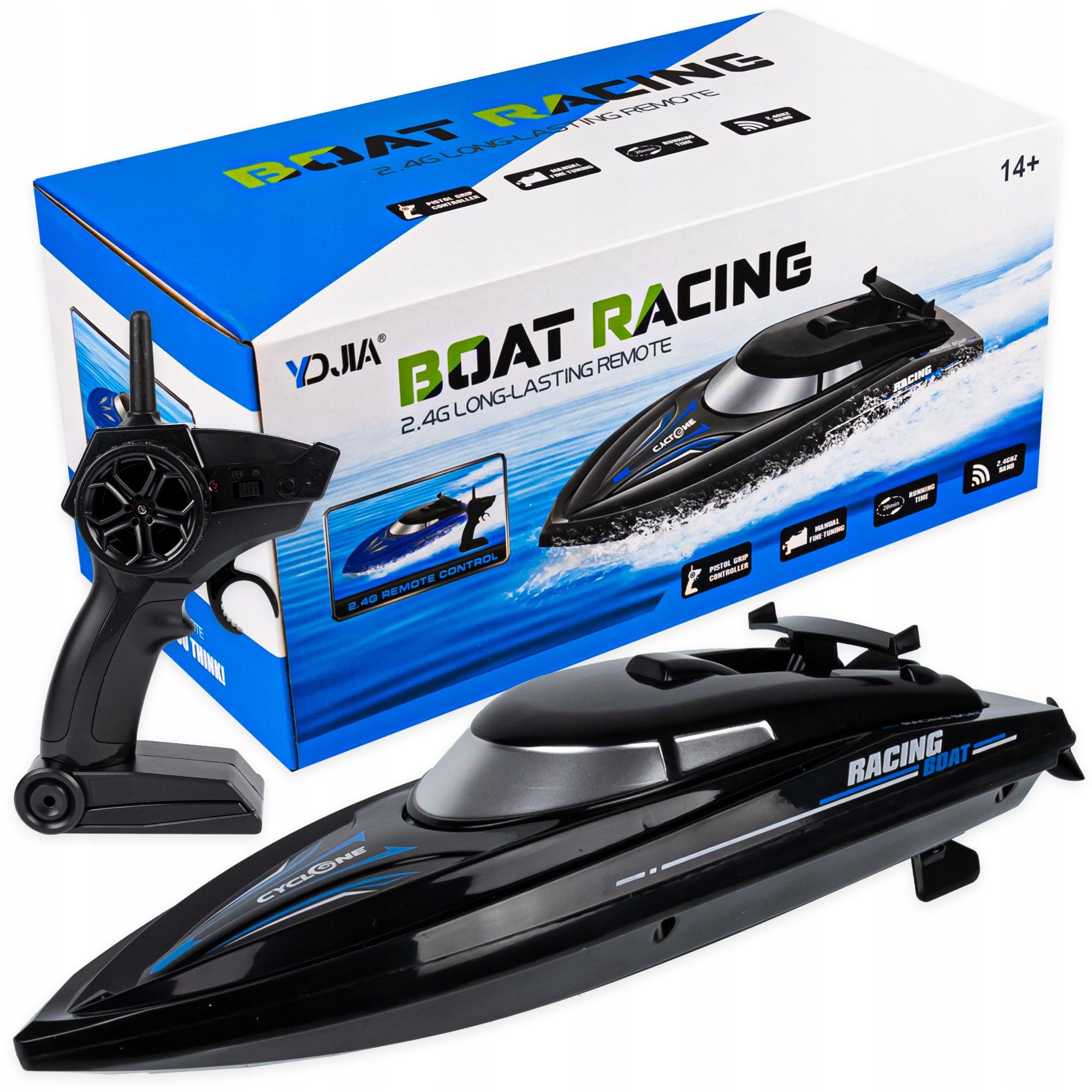  Motorinė valtis valtis nuotoliniu būdu valdoma speed boat 25km/h su pulteliu 1:47 valtis