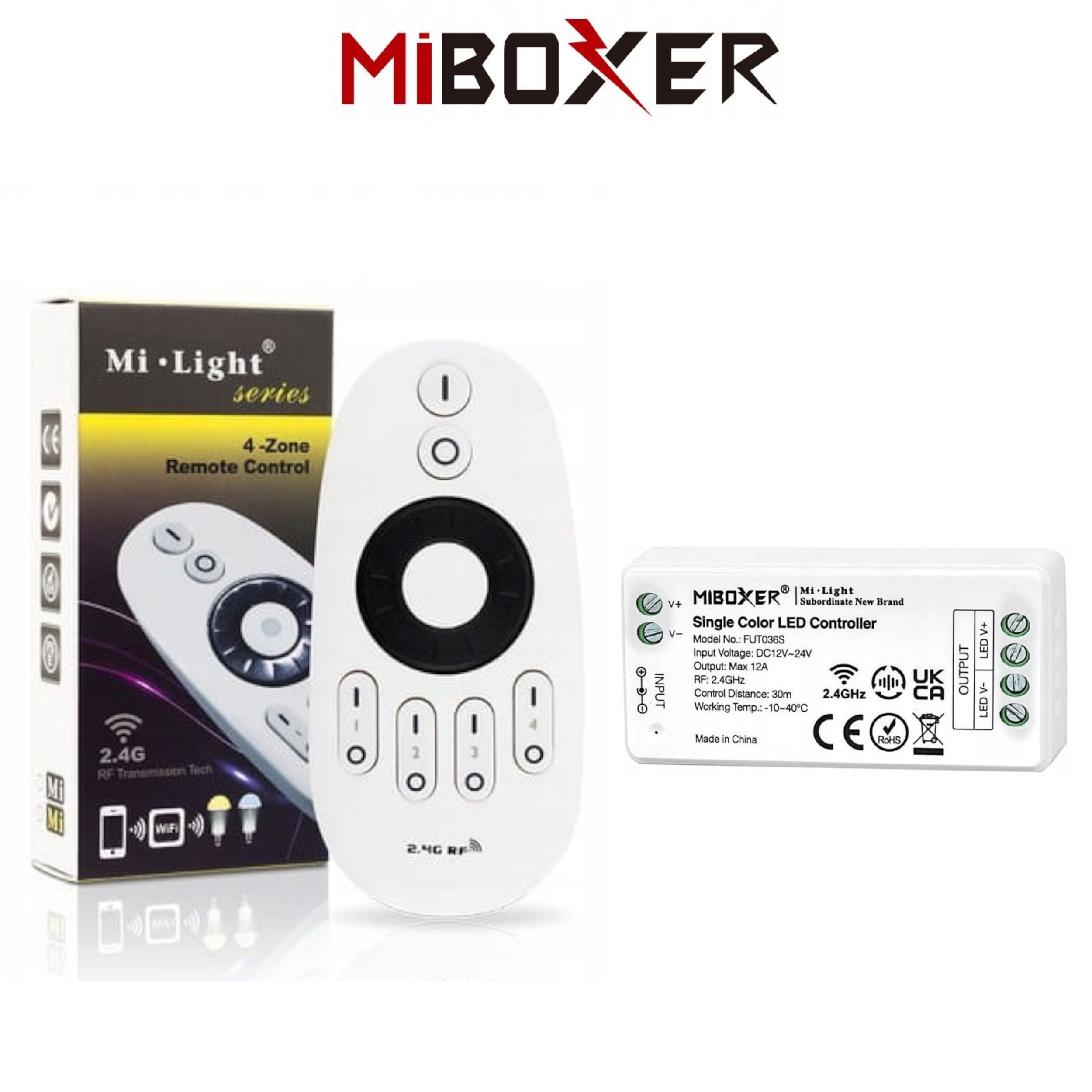  Komplektas valdiklio smart home wifi led'ams mono arba cct + valdymo pultelis zonų