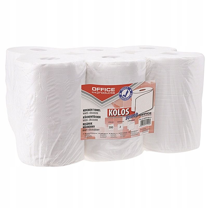  Popierinis rankšluostis office products 500 lapelių 6 kompiuterių.