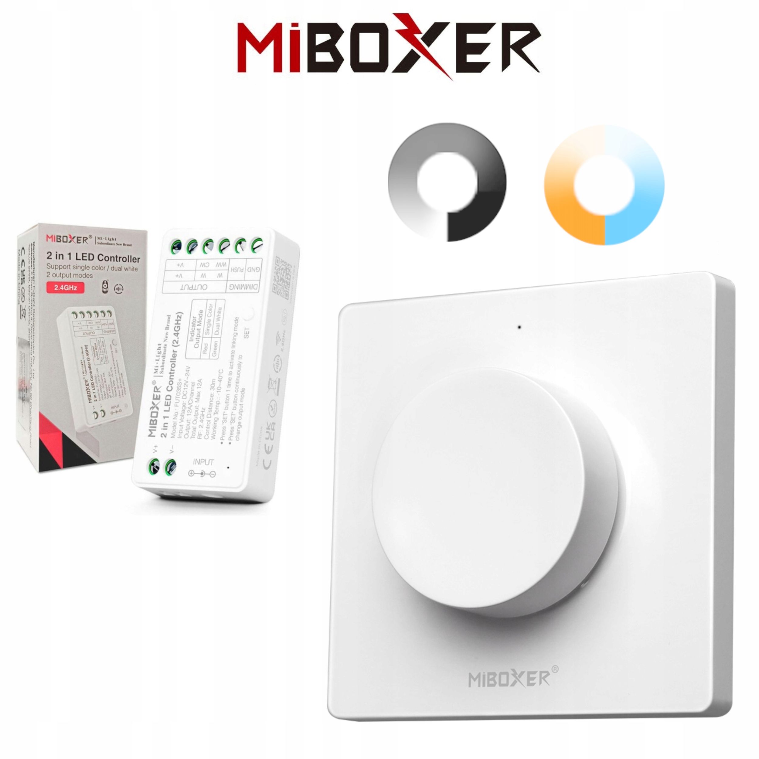  Komplektas valdiklio smart home wifi led'ams mono arba cct + valdymo pultelis zonų