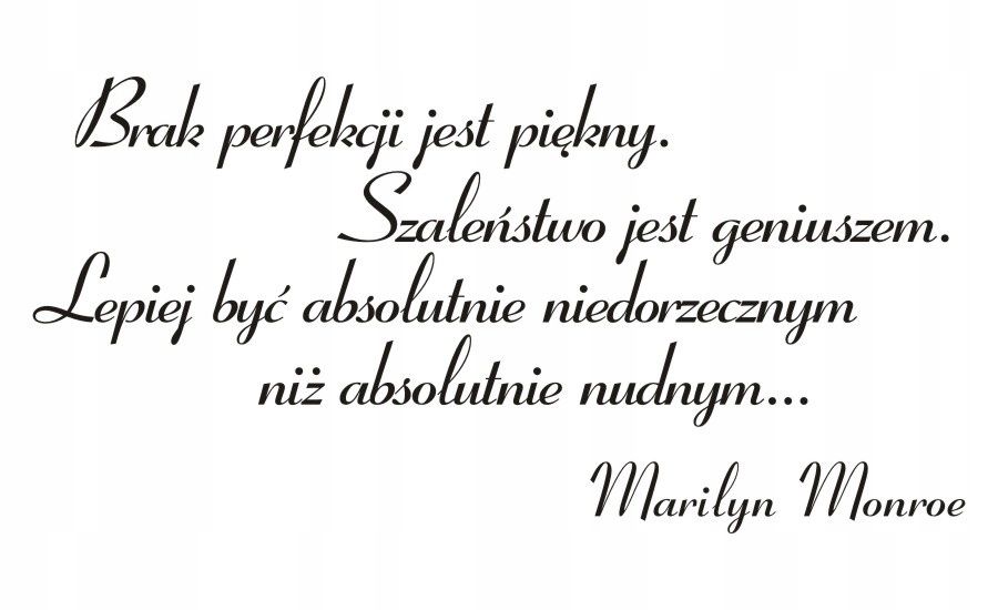  Kirjutus seinal kleebis cytat -marilyn monroe 68