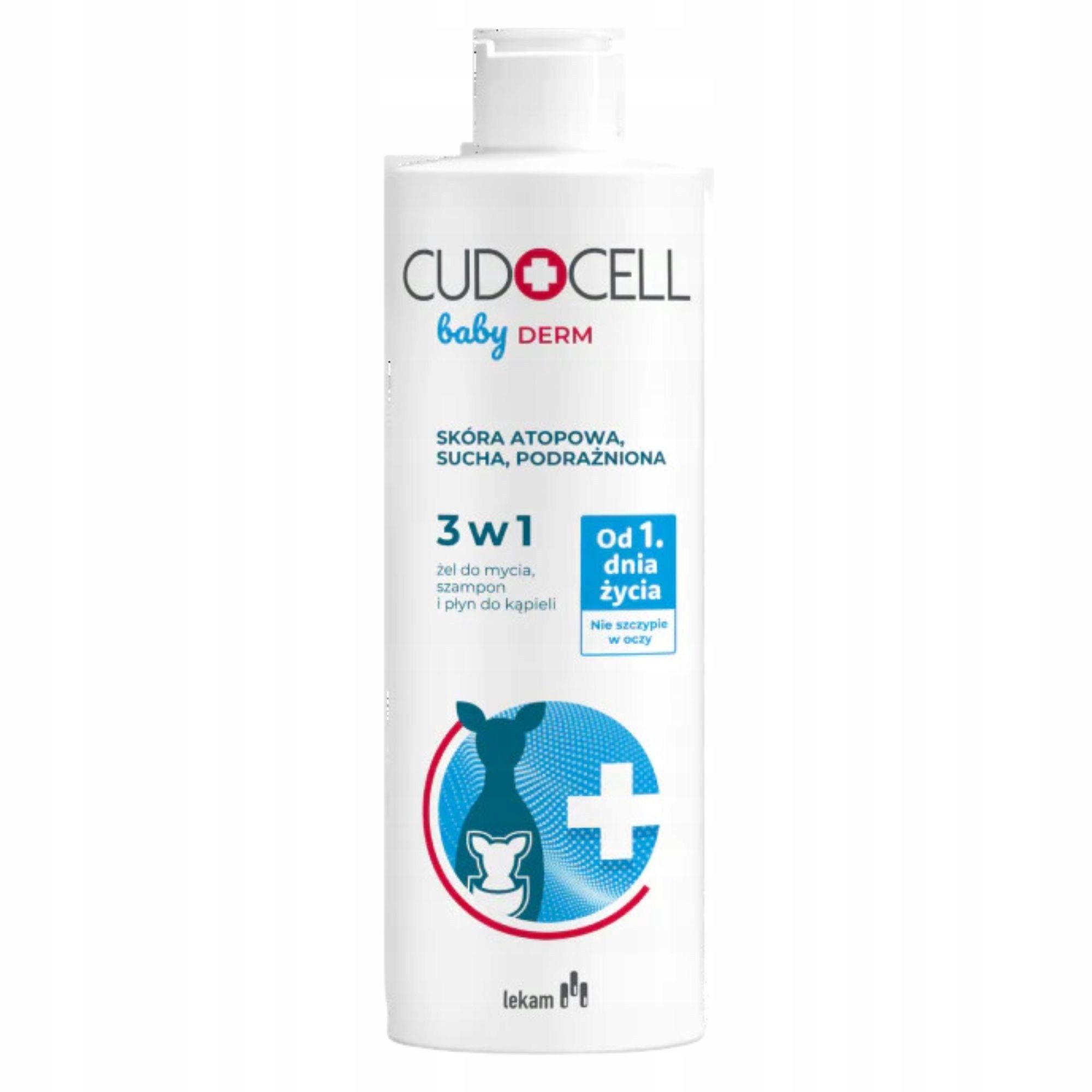  Cudocell baby derm geel 3in1 atoopiline nahk kuiv podrazniona 400 ml