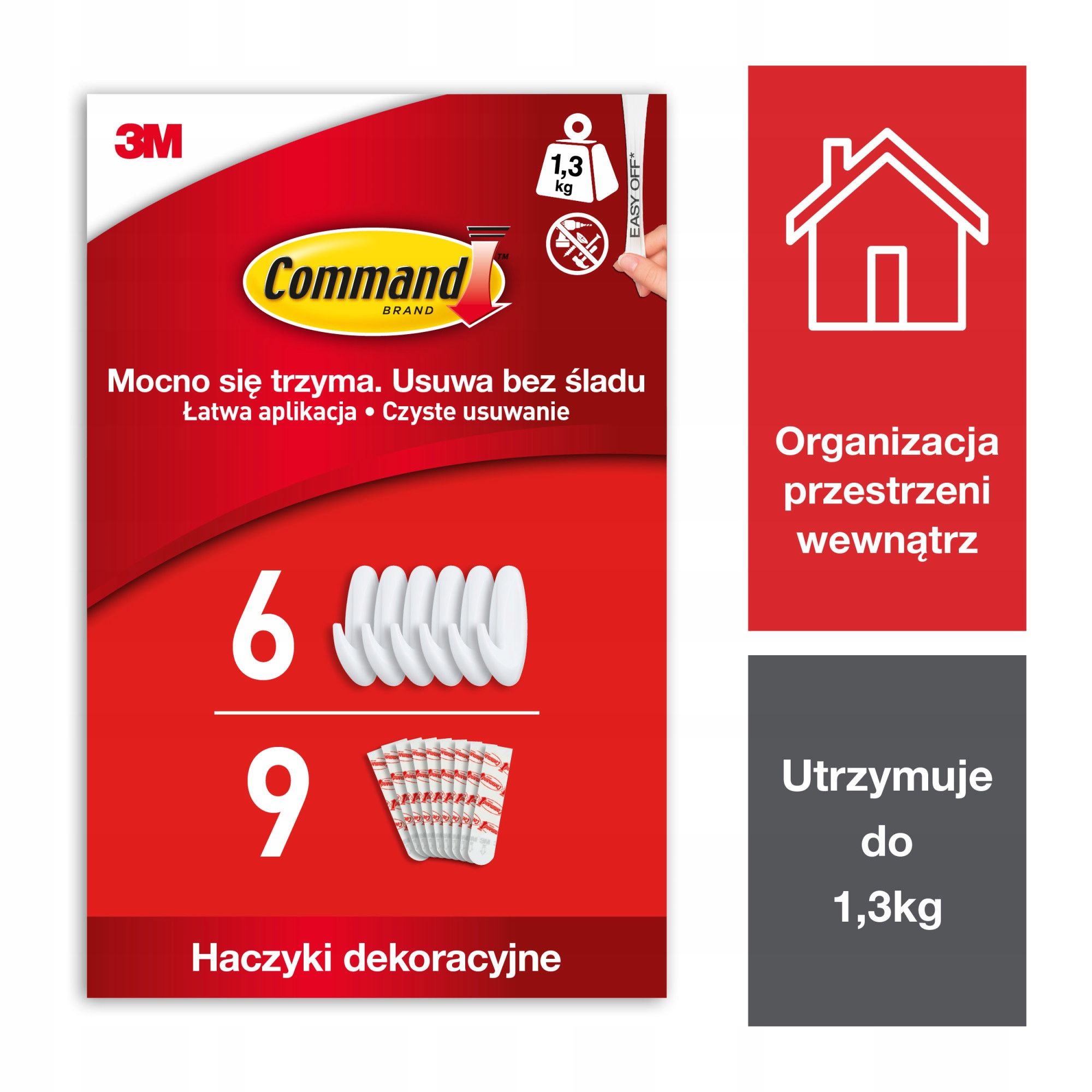  Pavēlēt āķis dekoratīvs balts bēšs zaudējumiem uz 1,3kg, 6 datoriem. + 9 siksnas