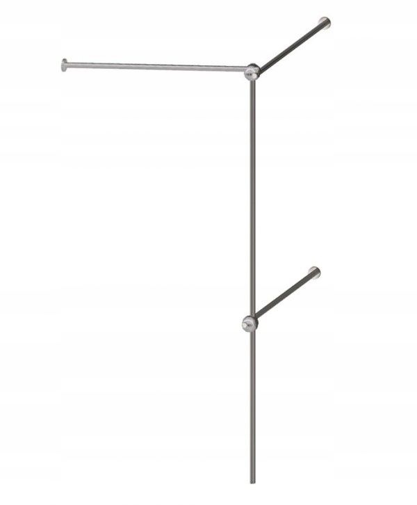  Stand with holder for clothes hangers shelf 2x1,5m