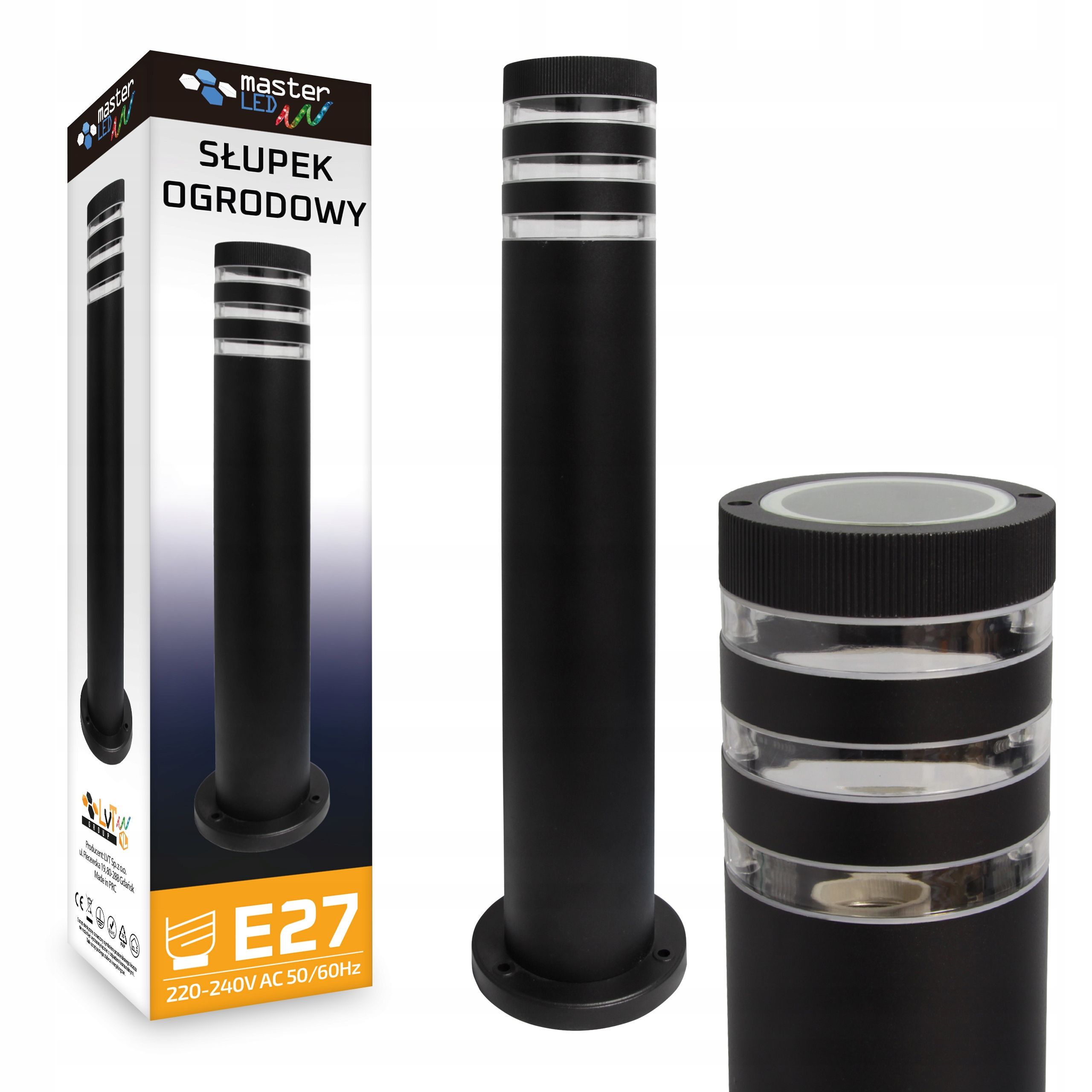  Led stojací lampa zahrada 45cm sloupec pohybový senzor zewnetrzna e27 led