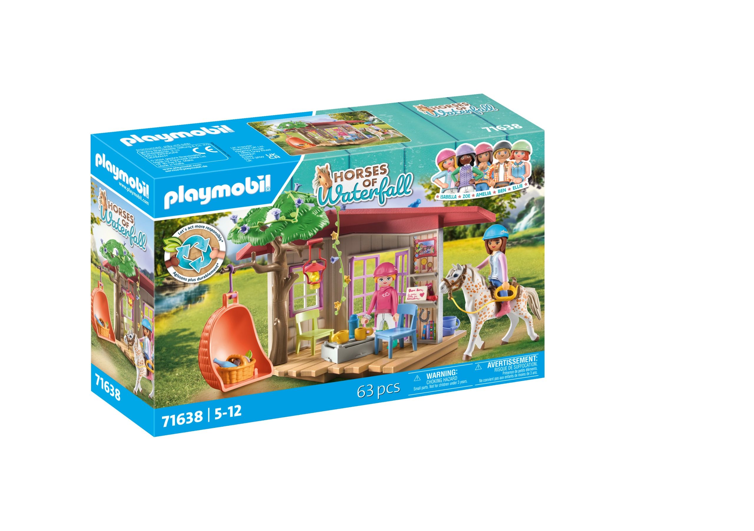  Komplektas playmobil 71423 automobilis su nameliu ant ratų