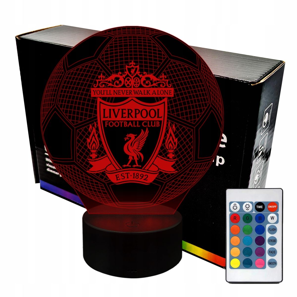  Noční světlo fotbal liverpool fc 3d lampy led
