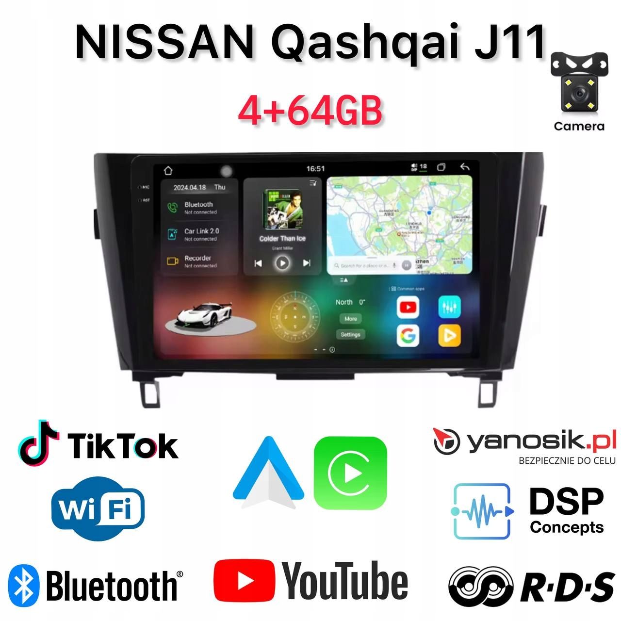 Radio android navigation nissan qashqai j11 (2+32 gb)