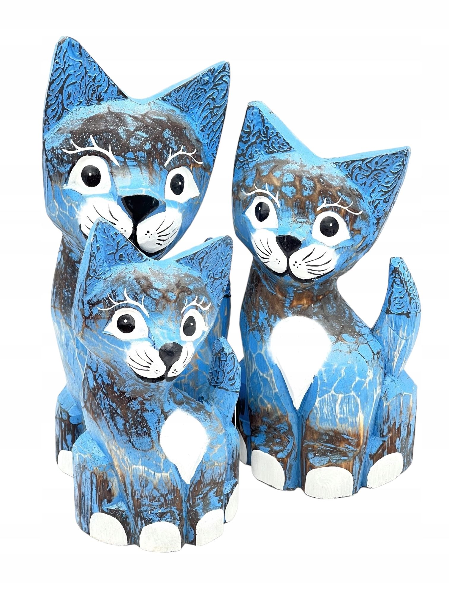  Katze kätzchen holzfigur wunderschön einzigartig dekoration oder geschenk 30cm